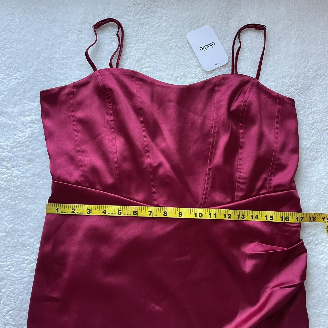 Other Elodie Red Satin Mini Dress Size L Size L / US 10 / IT 46 - 7 Thumbnail