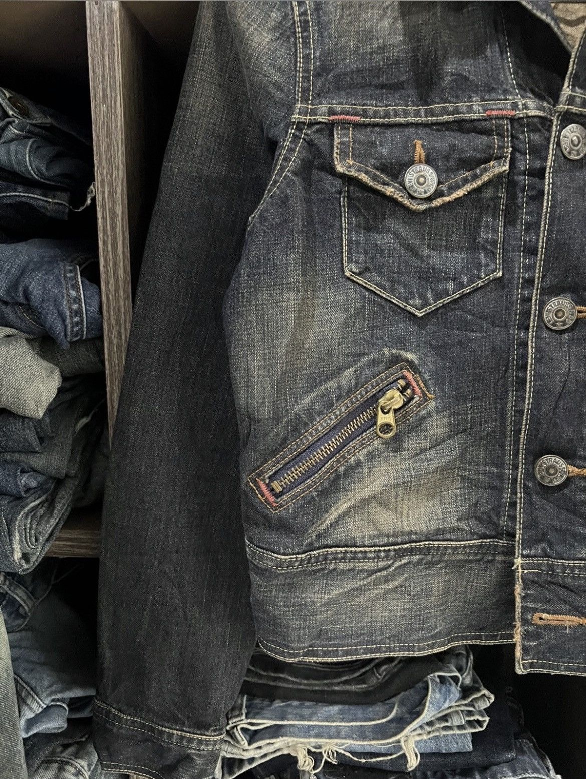 Levi's 🔥Vintage Levis Redloop Denim Jacket Size S / US 4 / IT 40 - 7 Thumbnail