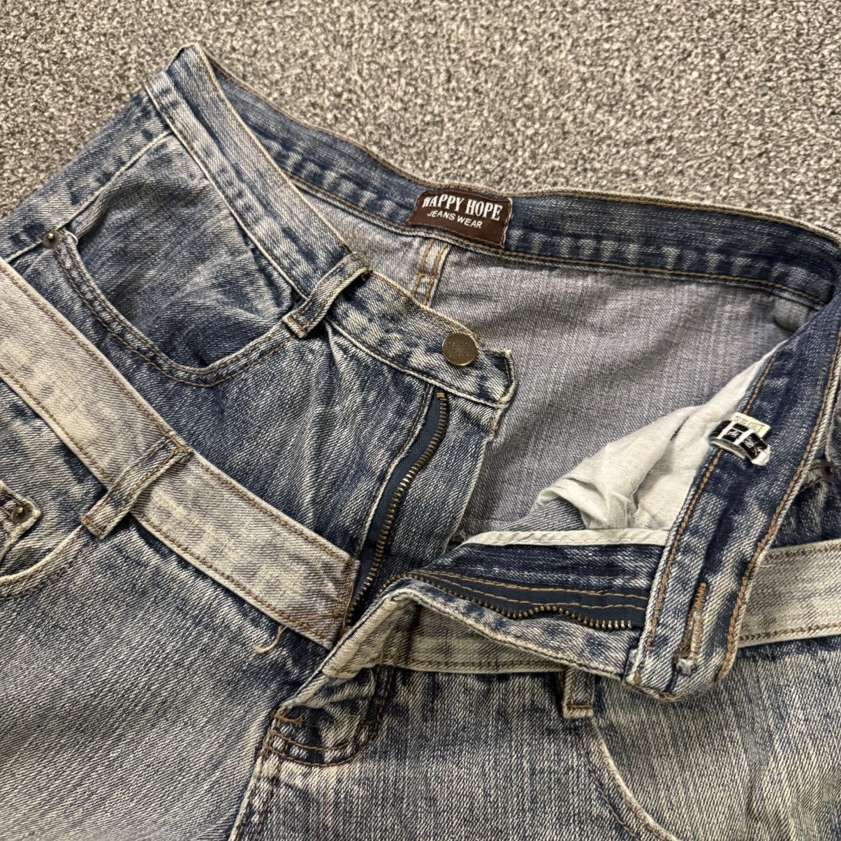 semanticdesign 🔥🇯🇵 Japanese Double Waist Happy Hope Distressed Denim Size US 30 / EU 46 - 12 Thumbnail