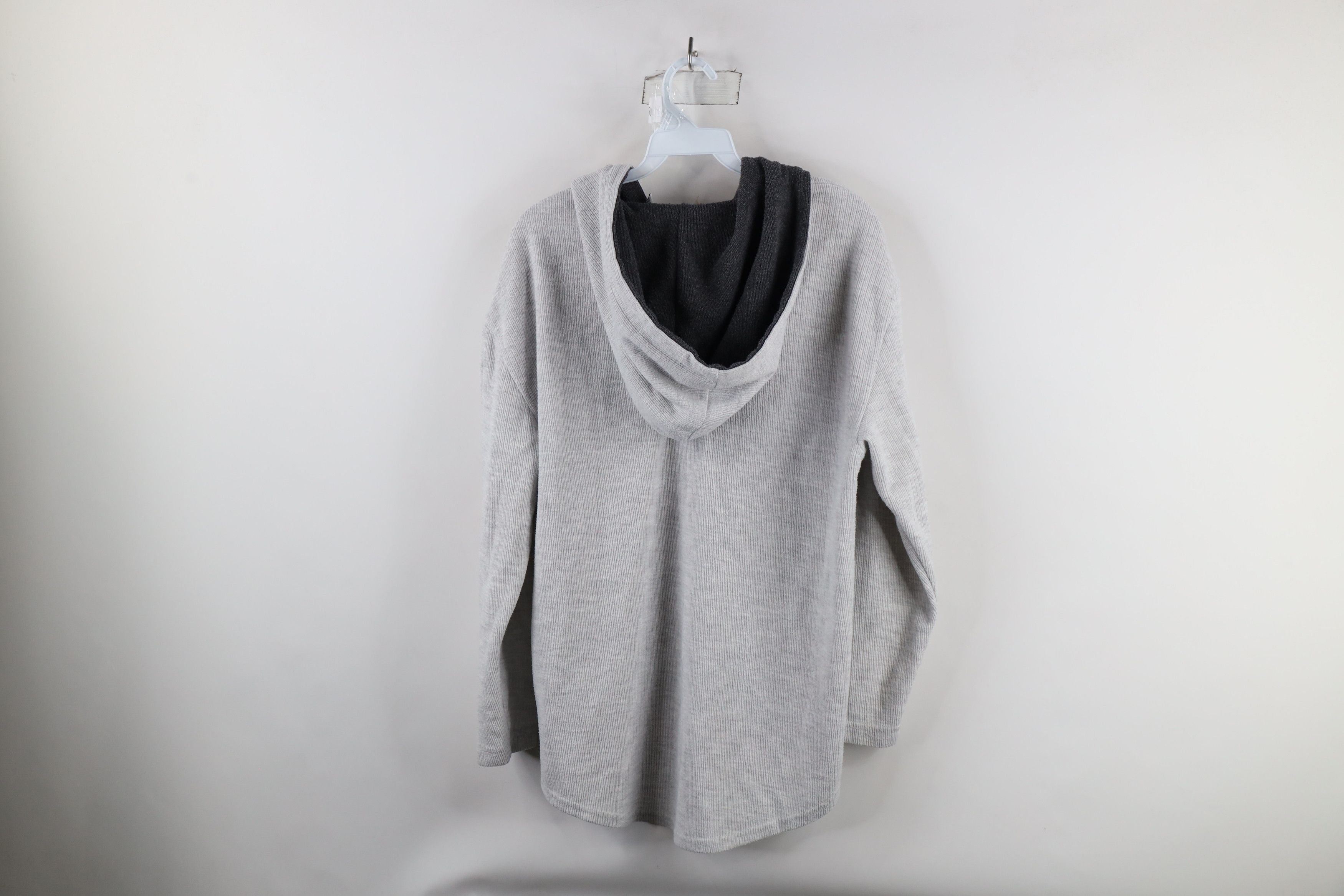 Vintage Vintage 90s Streetwear Ribbed Knit Henley Hoodie Sweatshirt Size S / US 4 / IT 40 - 7 Thumbnail