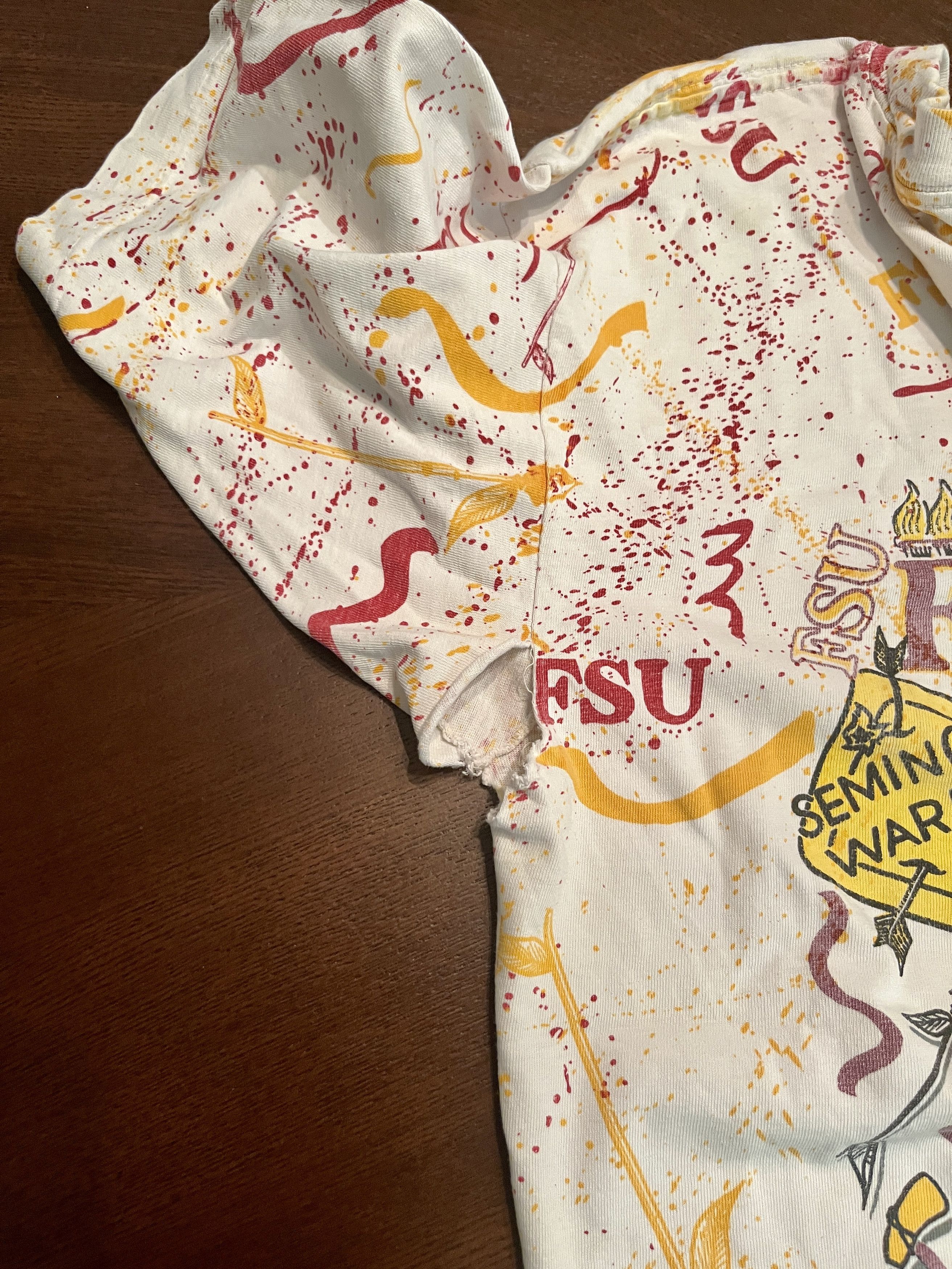 Other Vintage 90s FSU Seminoles All Over Print Thrashed AOP Tee Size US XL / EU 56 / 4 - 9 Thumbnail
