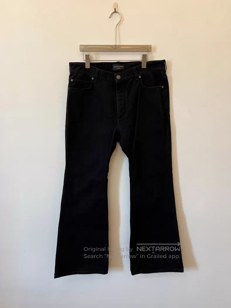 Balenciaga Balenciaga size M Black Flared Denim Pants Size US 27 - 1 Thumbnail
