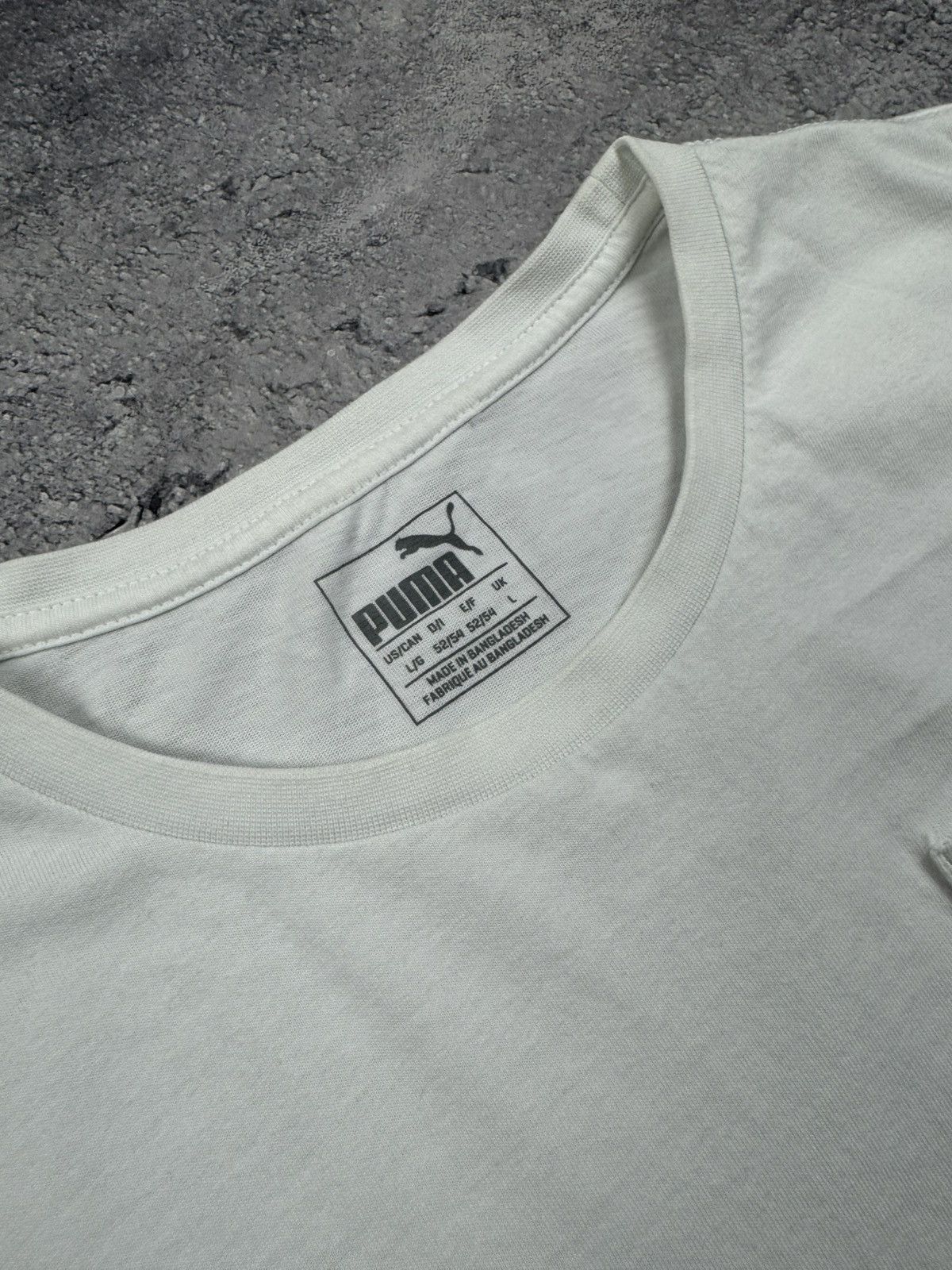 Puma Vetements Style Puma White Pocket Logo T- Shirt Mens Tee Size US L / EU 52-54 / 3 - 8 Thumbnail
