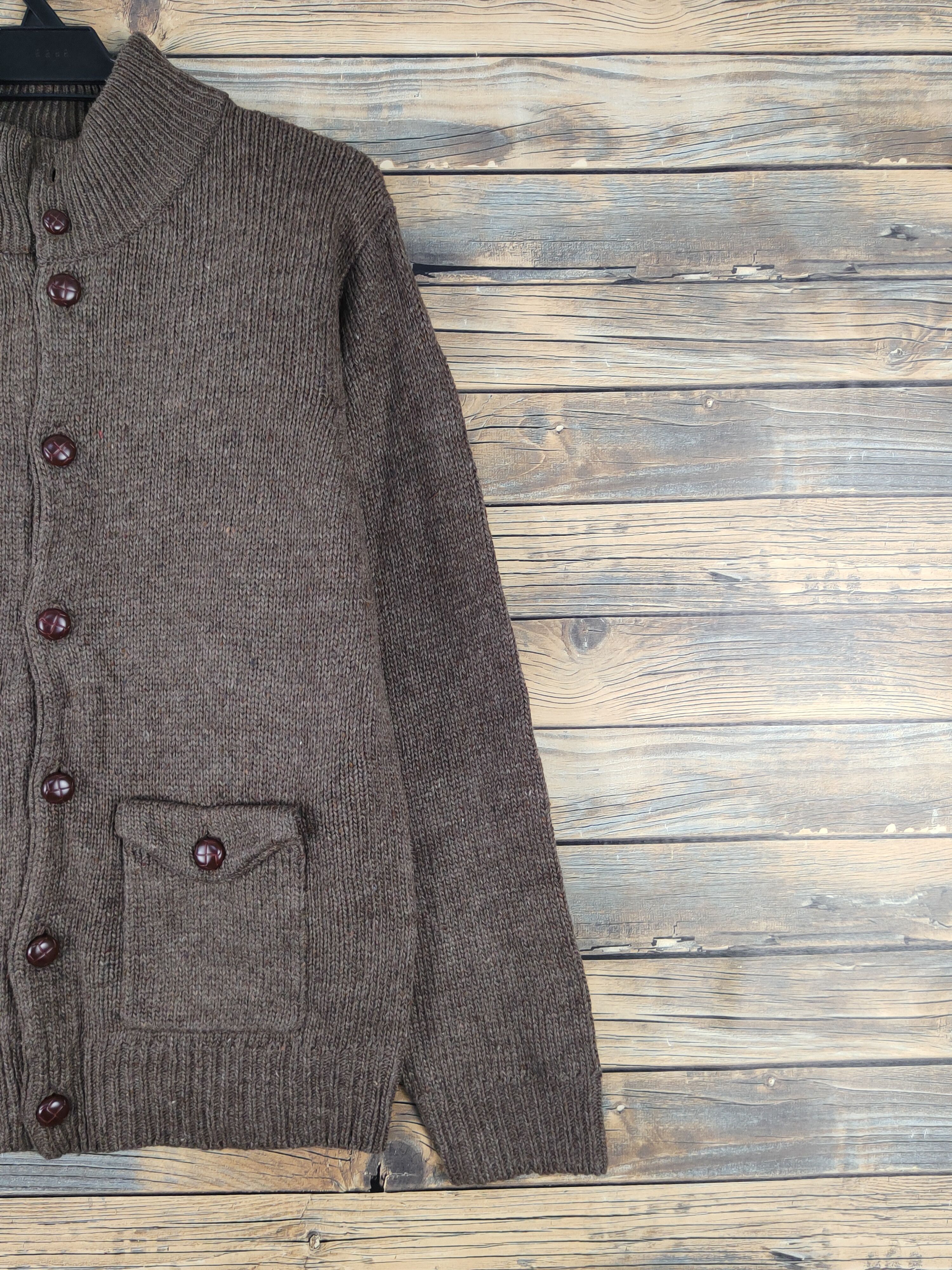 Beams Plus Beams Dark Brown multipocket knitwear Cardigan #W1560 Size US M / EU 48-50 / 2 - 6 Thumbnail