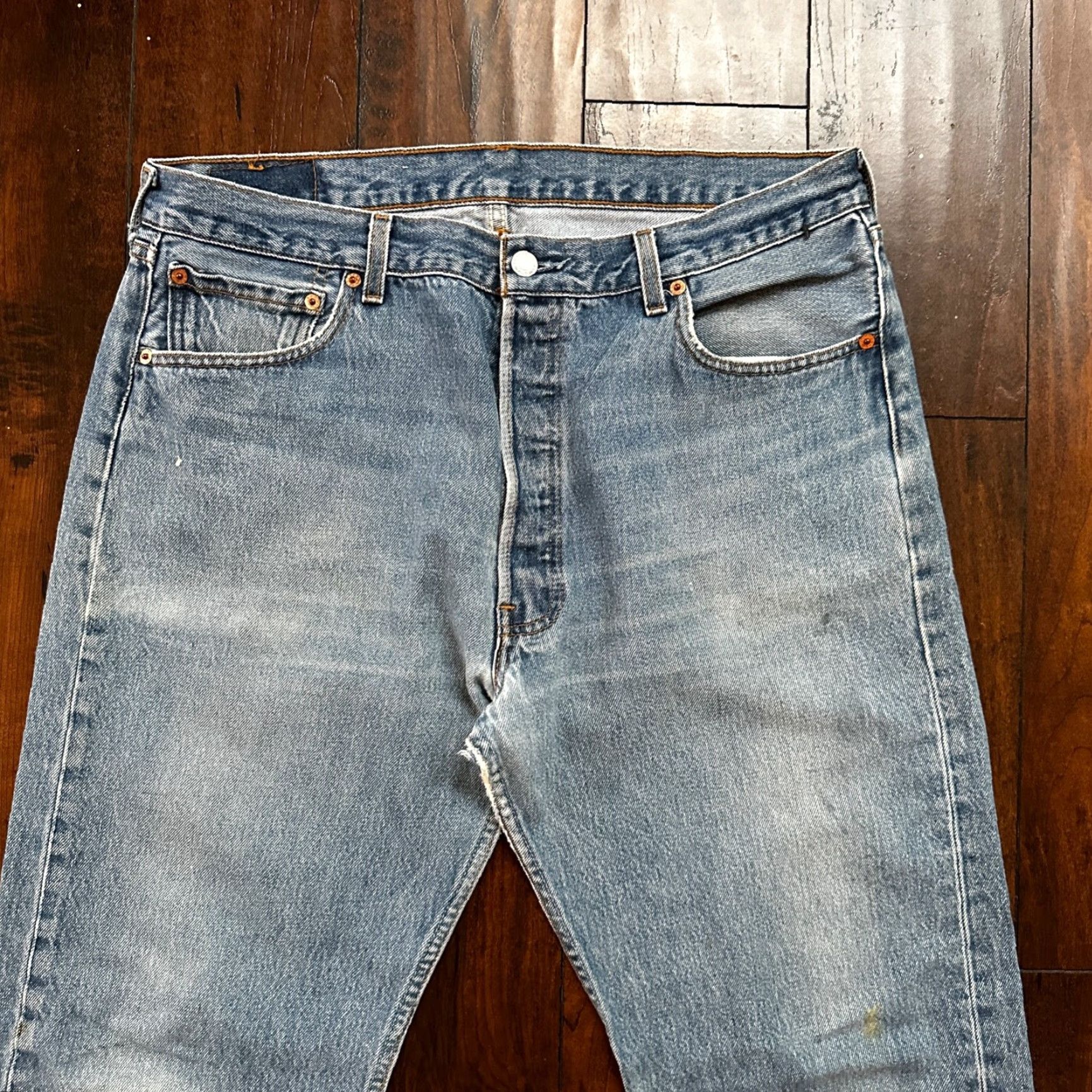 Levi's VINTAGE Levi's 501 Jeans - Button Fly - Straight - Blue Denim - Men's 38x36 - 90s Retro Size US 38 / EU 54 - 2 Thumbnail