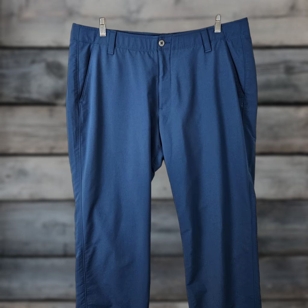 Under Armour Under Armour Mens Pants Straight Leg Sz 40 Solid Blue Nylon Blend Casual Activewear Size US 40 / EU 56 - 1 Thumbnail