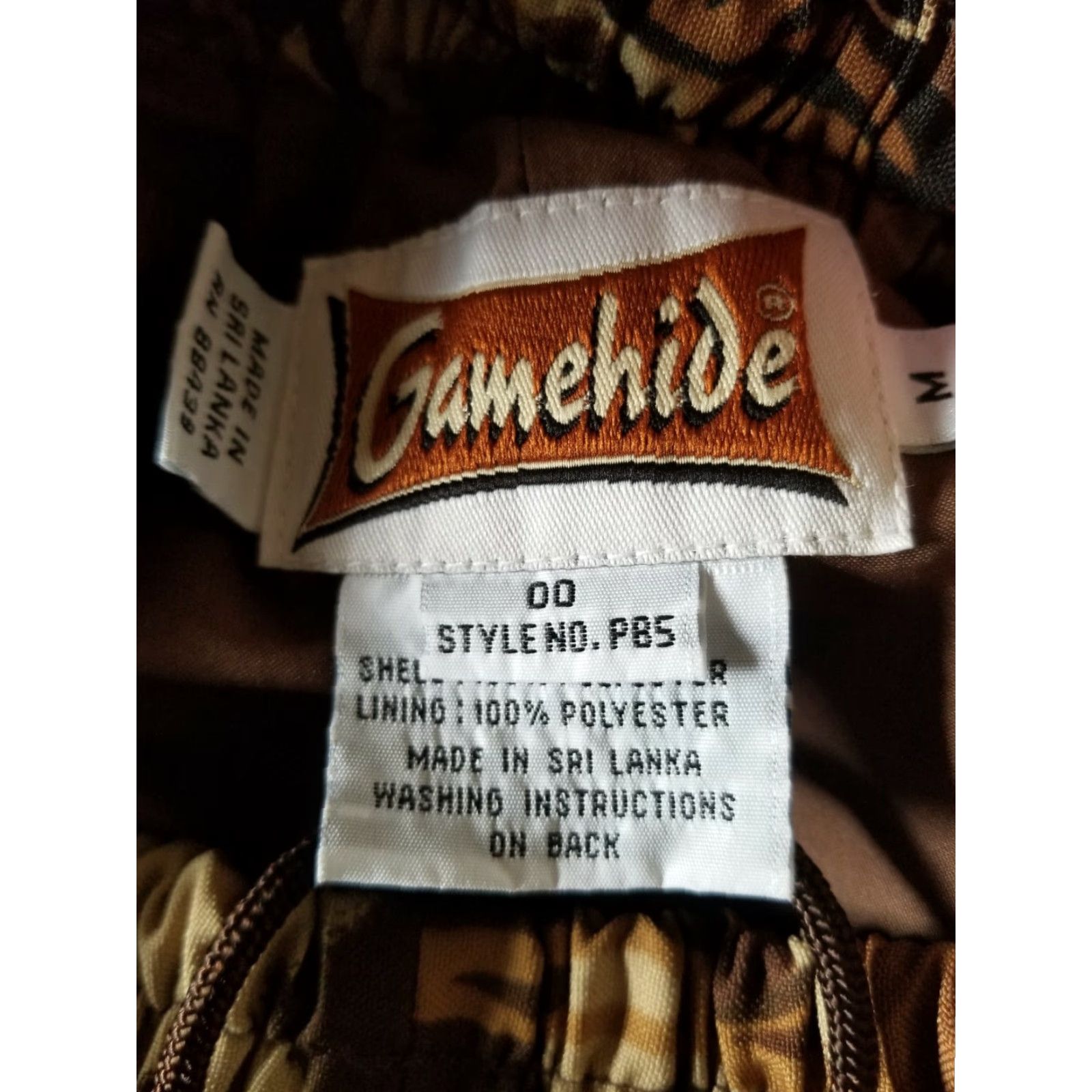 Vintage Gamehide Womens Brown Camouflage Stormhide Plus 100% Polyester Pants Size M Size 32" / US 10 / IT 46 - 5 Thumbnail