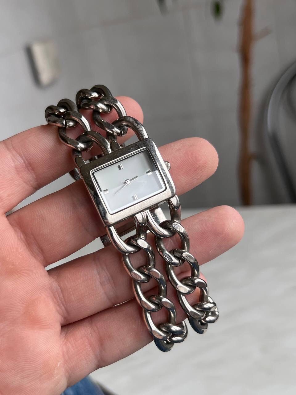 Japanese Brand × Vintage Vintage Japanese style Chain Metal futuristic Watch Bracelet Size ONE SIZE - 3 Thumbnail
