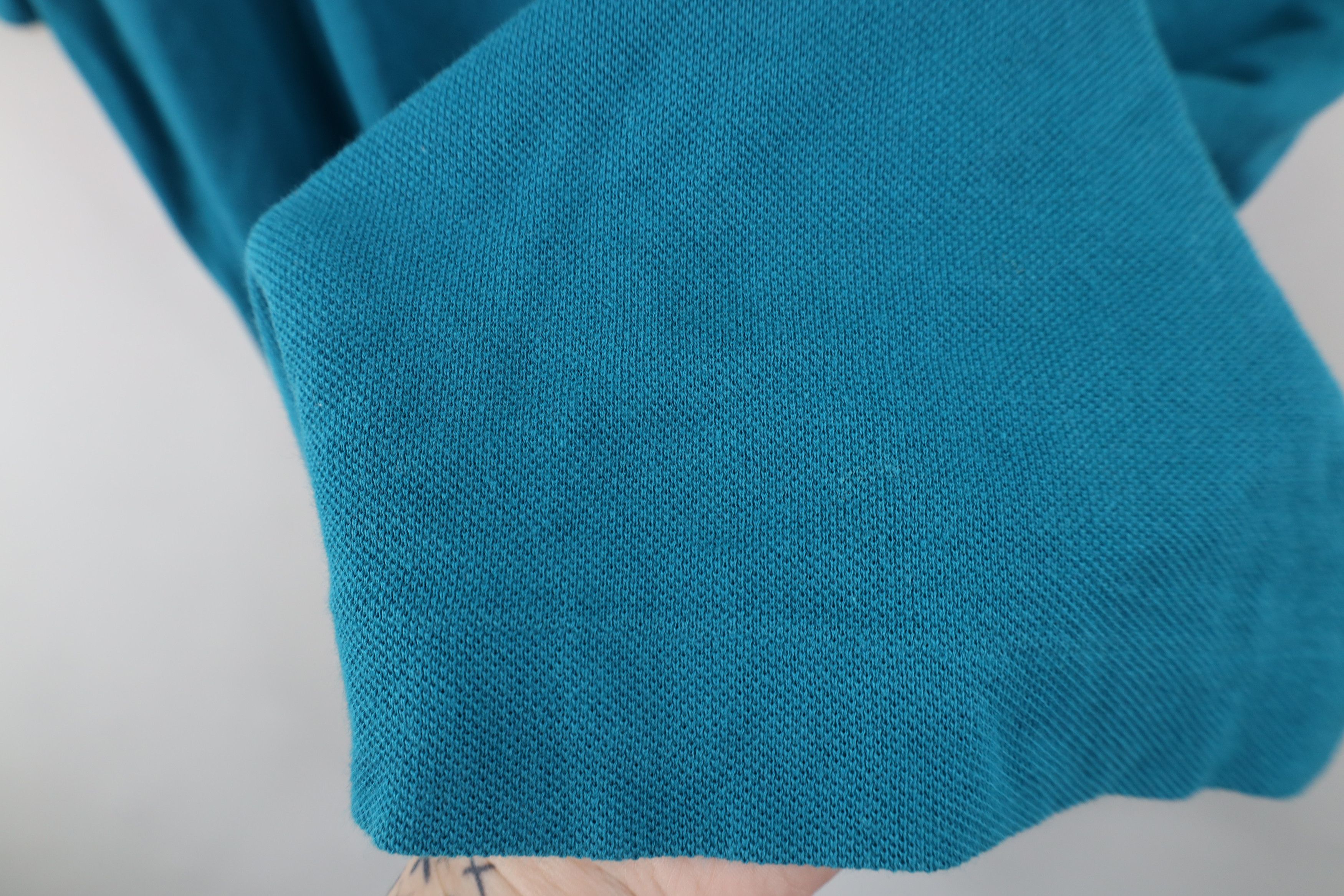 Lacoste × Vintage Lacoste Croc Logo Pique Cotton Golf Tennis Polo Teal Size US XL / EU 56 / 4 - 7 Thumbnail