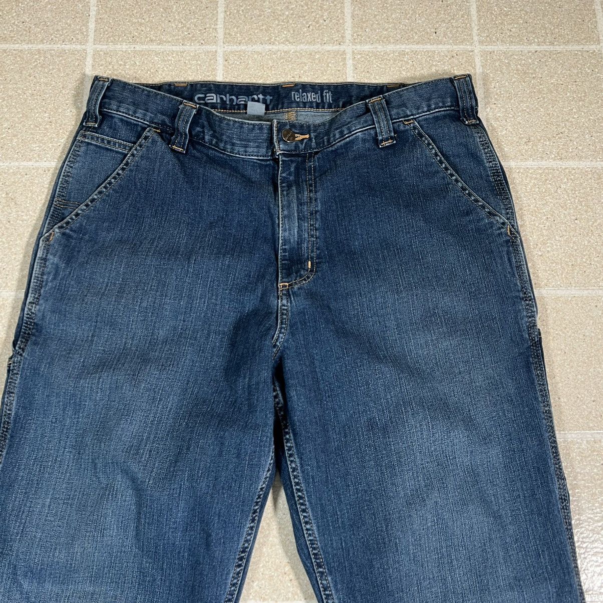 Carhartt Carhartt Carpenter Jeans Men Sz 36x34 Relaxed Fit Denim Blue Size US 36 / EU 52 - 4 Thumbnail