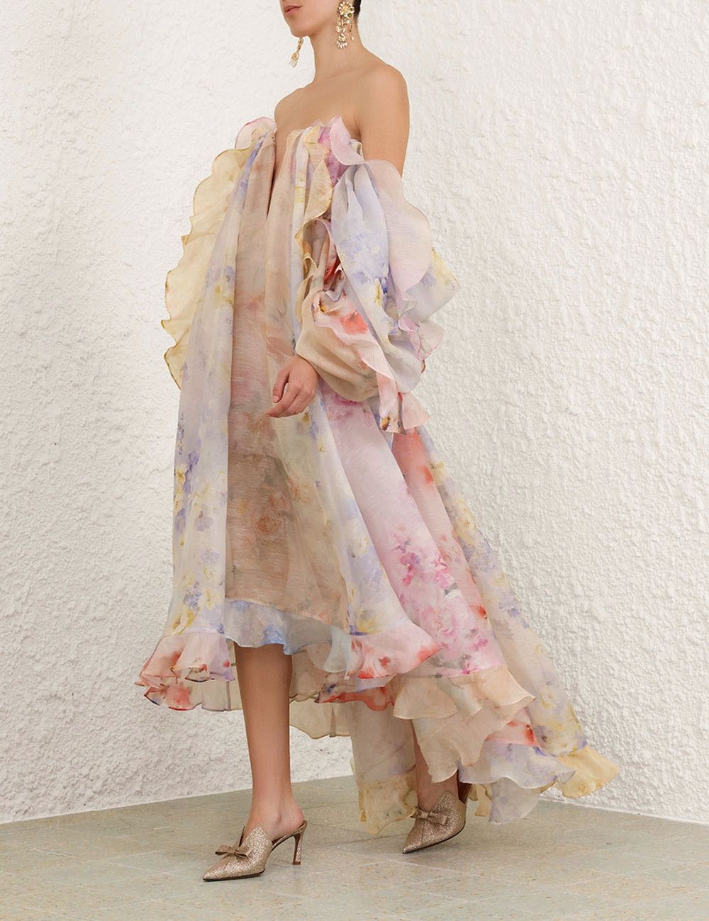 Zimmermann o1w1db10925 Crush Strapless Ruffle Dress in Multicolor Size M / US 6-8 / IT 42-44 - 8 Thumbnail