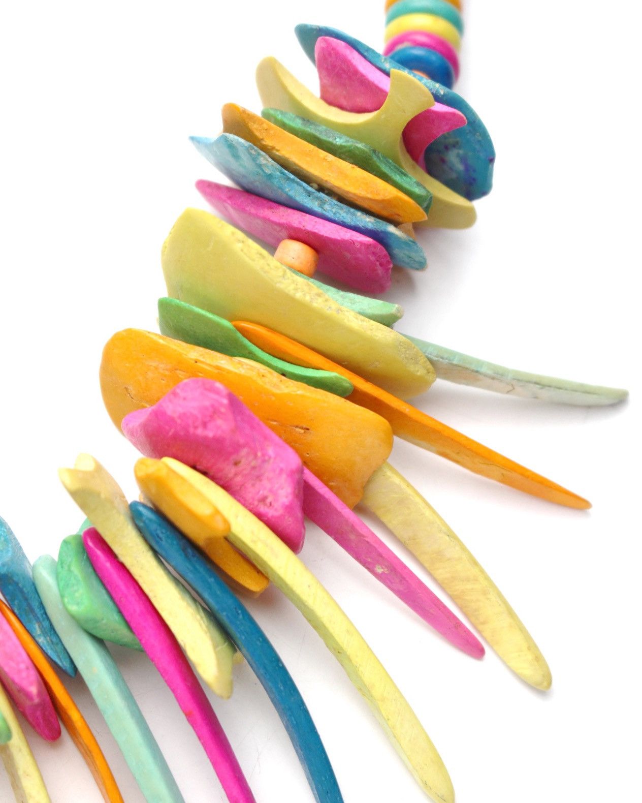 Hysteric Glamour 1980S BOHO WILD POP HAND-DYED WOOD SPIKE NECKLACE Size ONE SIZE - 6 Thumbnail