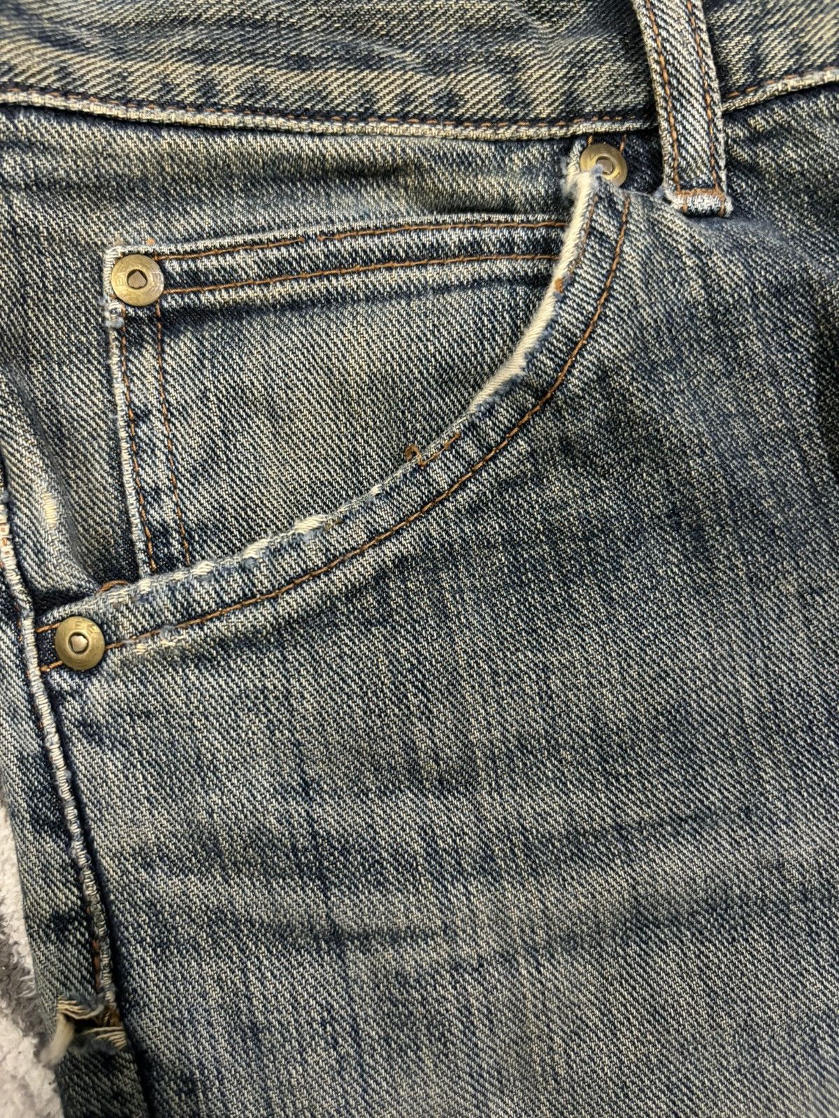 Lee Vintage 90s Lee Flare Bell Bottom Distressed Jeans Size US 30 / EU 46 - 5 Thumbnail