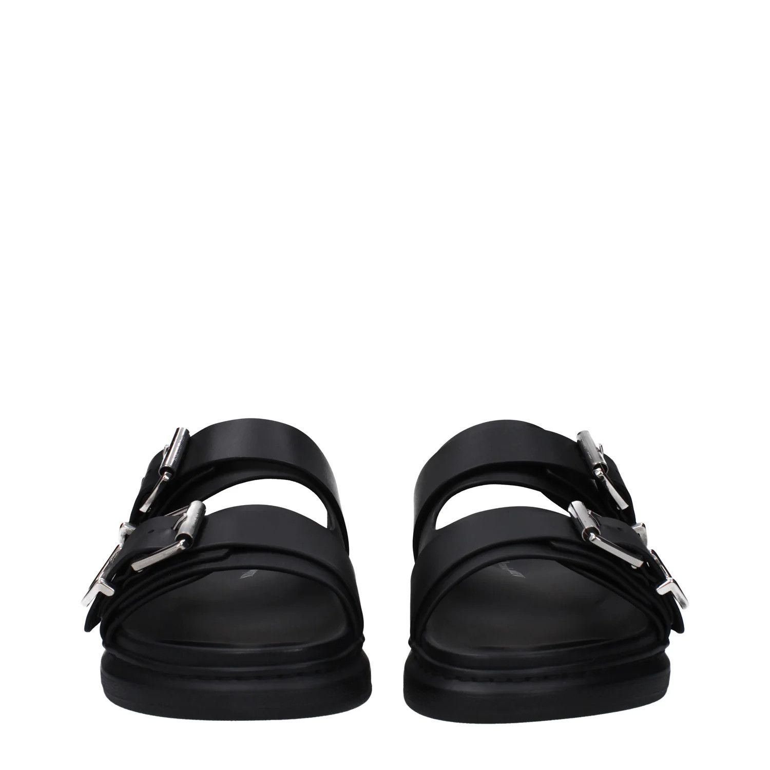 Alexander McQueen ob1o1e0225 Leather Slippers in Black Size US 8 / EU 41 - 3 Thumbnail