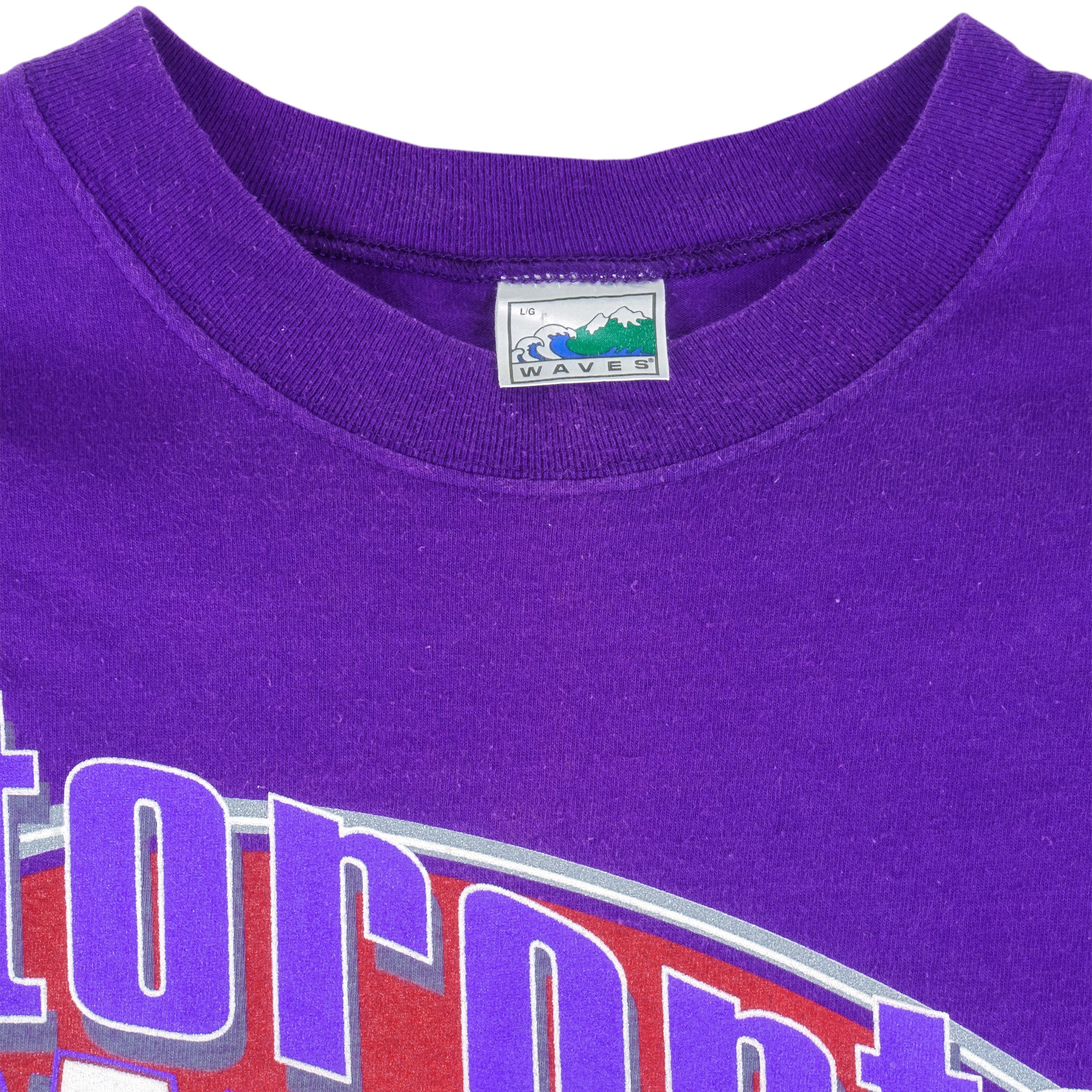 NBA (Waves) - Toronto Raptors T-Shirt 1990s Size US L / EU 52-54 / 3 - 4 Thumbnail