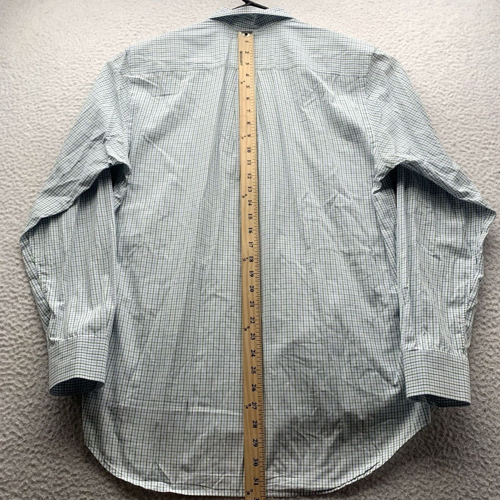 Vineyard Vines Vineyard Vines Shirt Slim Fit Whale Tattersall Green Blue White Mens Medium M Size US M / EU 48-50 / 2 - 6 Thumbnail