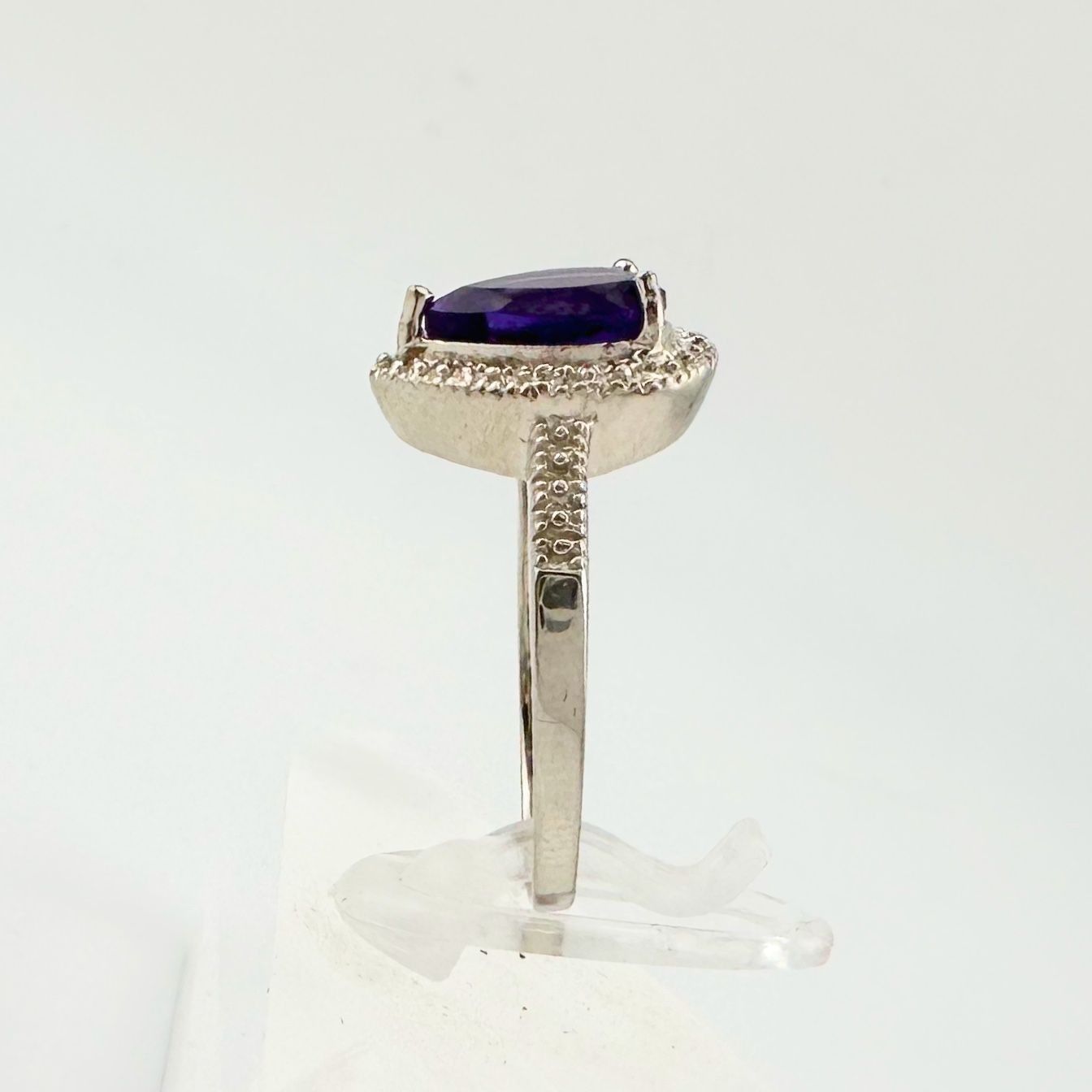 2.24 Carat Natural Amethyst Ring Size 8.25 - Sterling SIlver