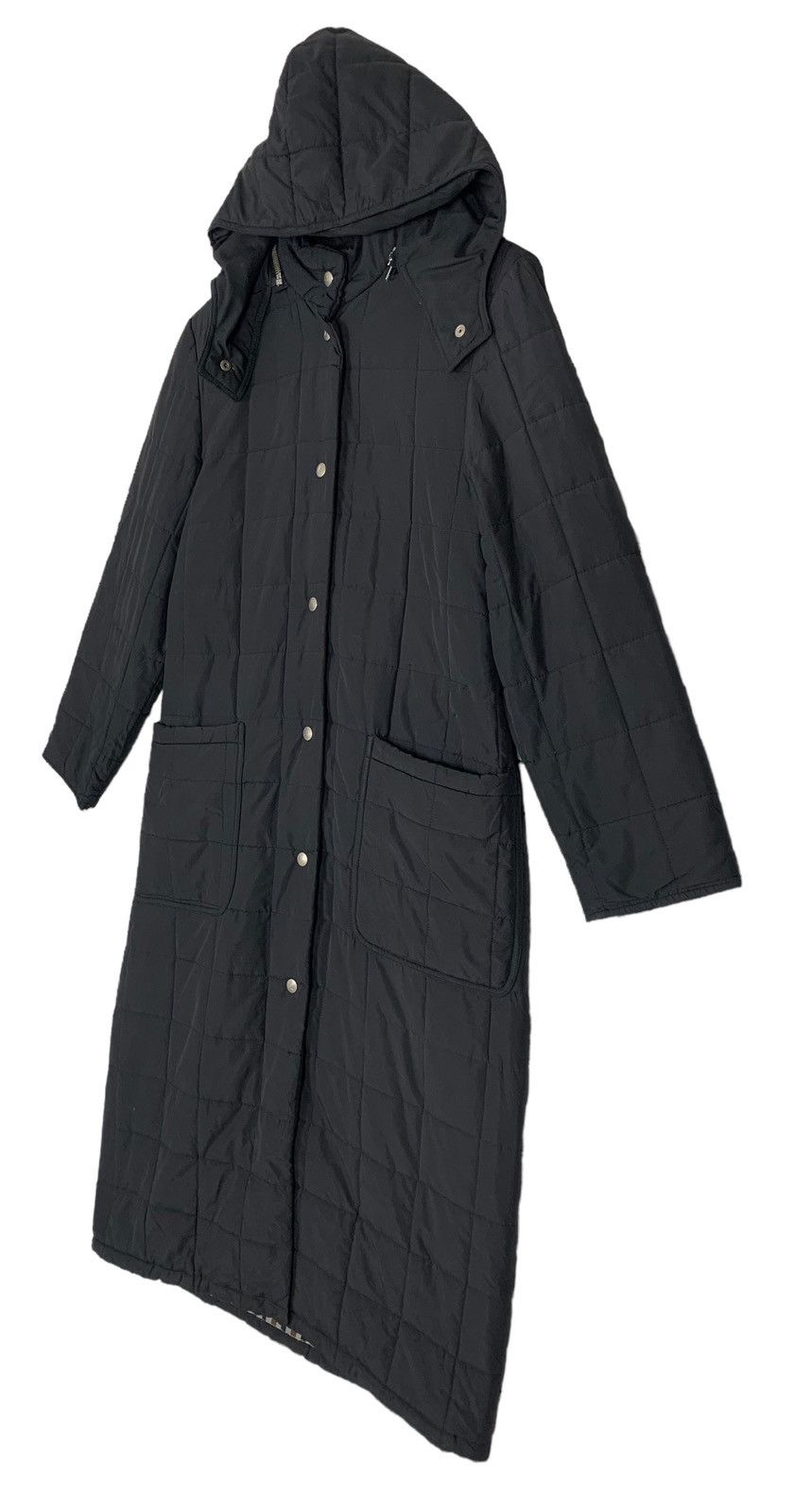 Aquascutum Aquascutum Quilted Designer Long Coat Colour Black Size S Size S / US 4 / IT 40 - 6 Thumbnail
