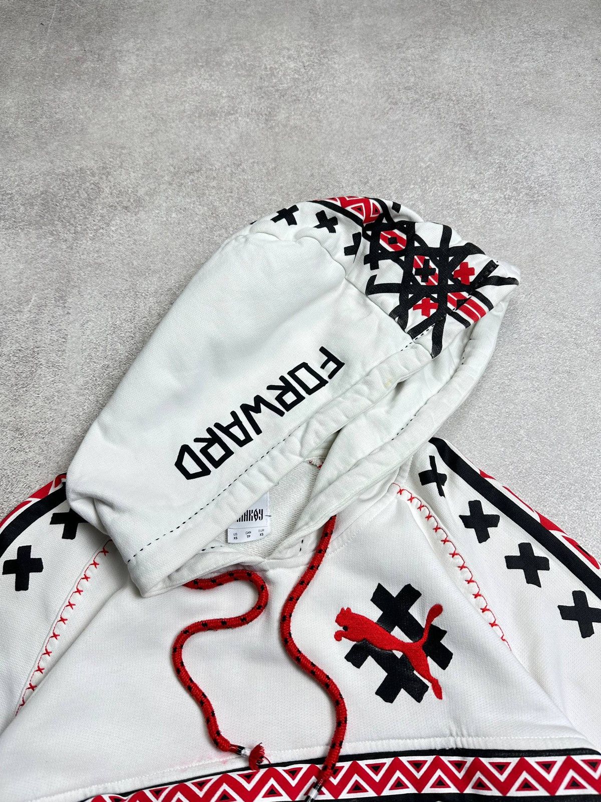 Puma Puma x Jahnkoy Y2K Grunge Hoodie Rare XS Size US XS / EU 42 / 0 - 7 Thumbnail