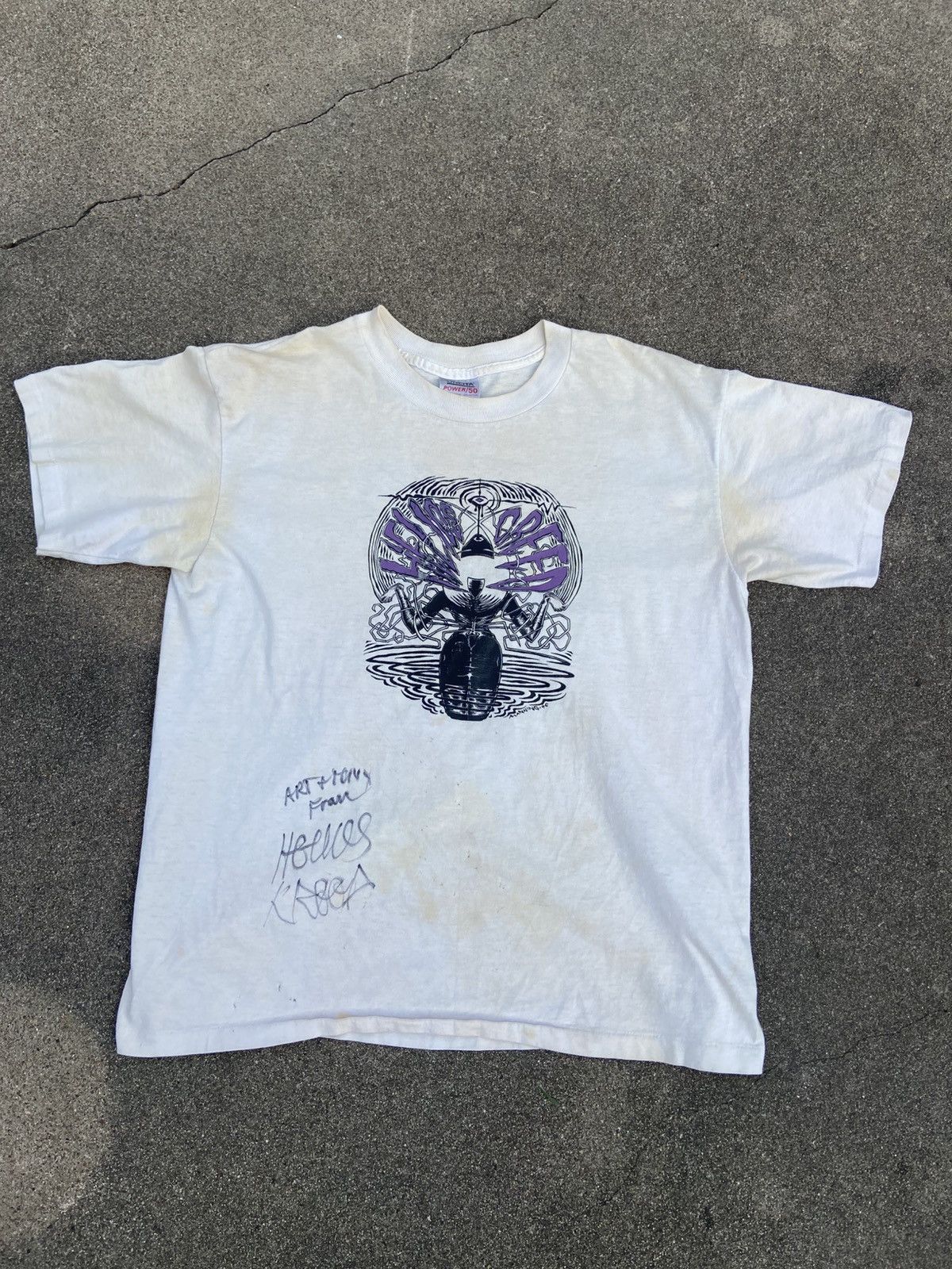 Band Tees × Vintage Vintage late 80s Helios Creed Autographed Tour Tshirt Size US XL / EU 56 / 4 - 1 Thumbnail
