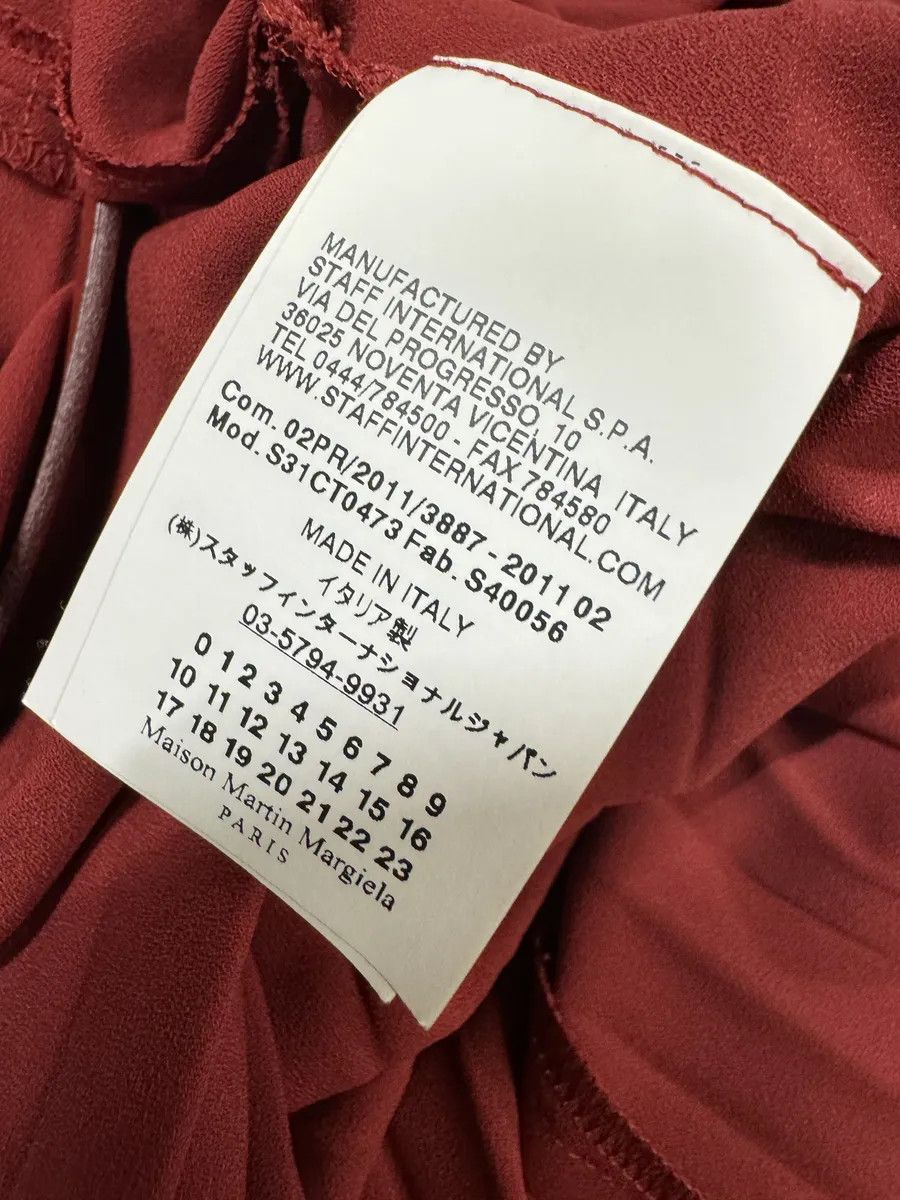 Maison Margiela AW2011 Maison Margiela Red Plissed Signature Dress Size M / US 6-8 / IT 42-44 - 7 Thumbnail