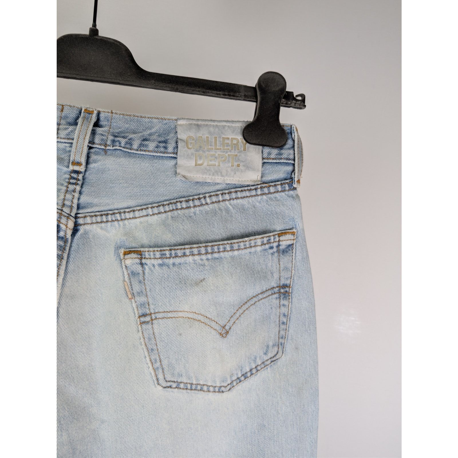 Gallery Dept. o1rshd1 Ken Ripped slim-cut jeans in a blue cotton denim Size US 32 / EU 48 - 13 Thumbnail