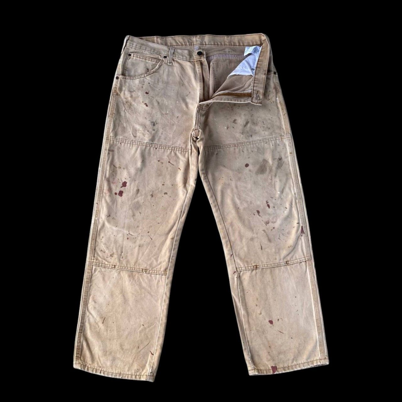 Dickies VINTAGE DICKIES DOUBLE KNEE DISTRESSED DENIM SPLATTER PAINT Size US 35 - 6 Thumbnail