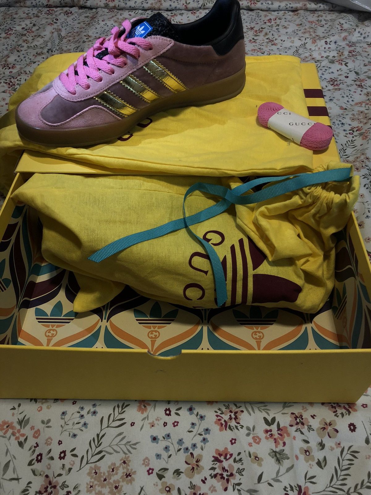 Adidas × Gucci gucci x gazzel Adidas shoes Size US 6.5 / IT 36.5 - 2 Thumbnail