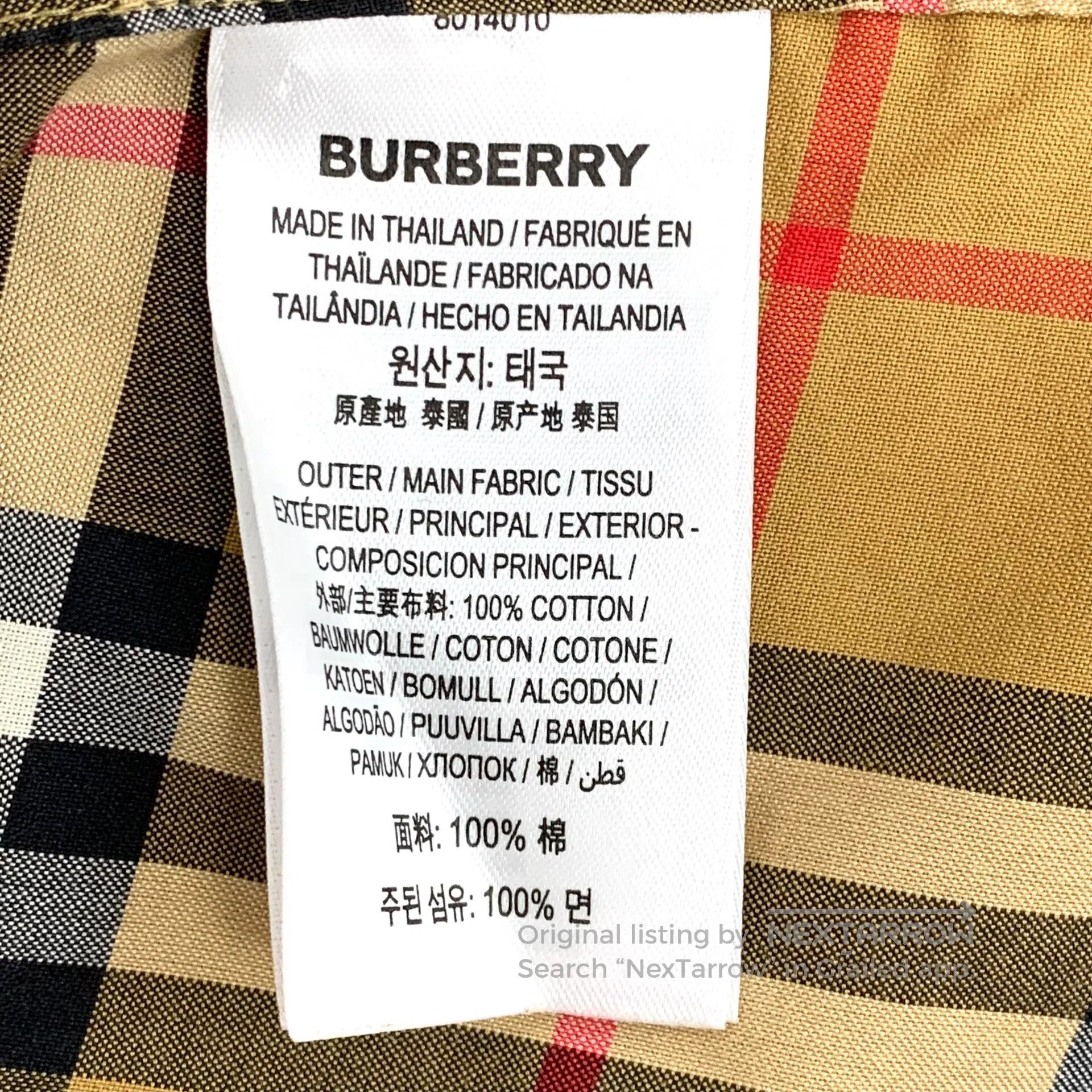 Burberry Burberry Brown classic plaid design cotton lapel long-slee Size US XS / EU 42 / 0 - 6 Thumbnail