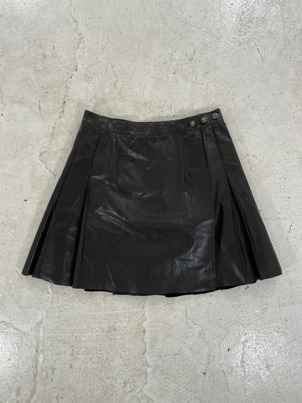Chrome Hearts Chrome Hearts Leather Wrap Skirt Size 42" / US 20 - 1 Thumbnail