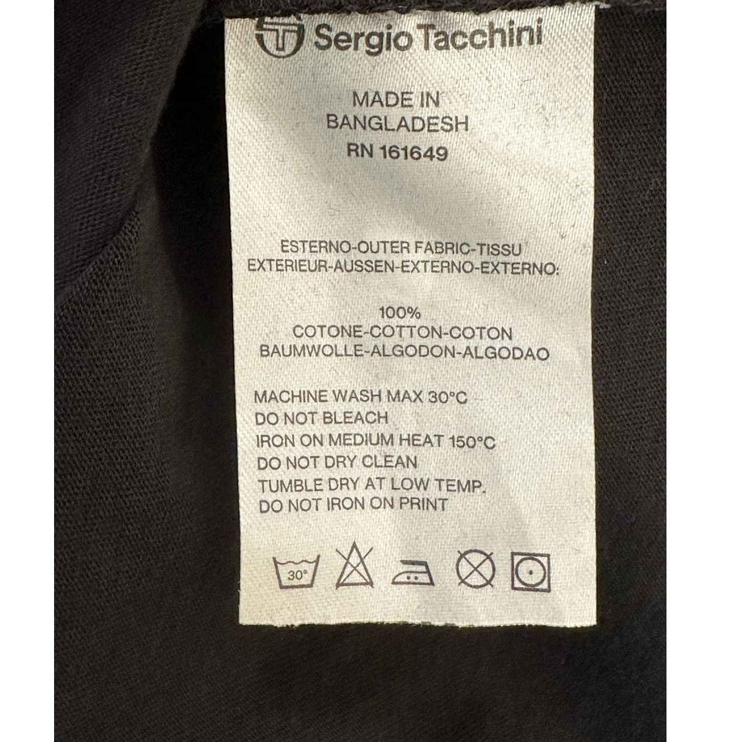 Sergio Tacchini Sergio Tacchini black short sleeves T shirt size Large Size US L / EU 52-54 / 3 - 4 Thumbnail