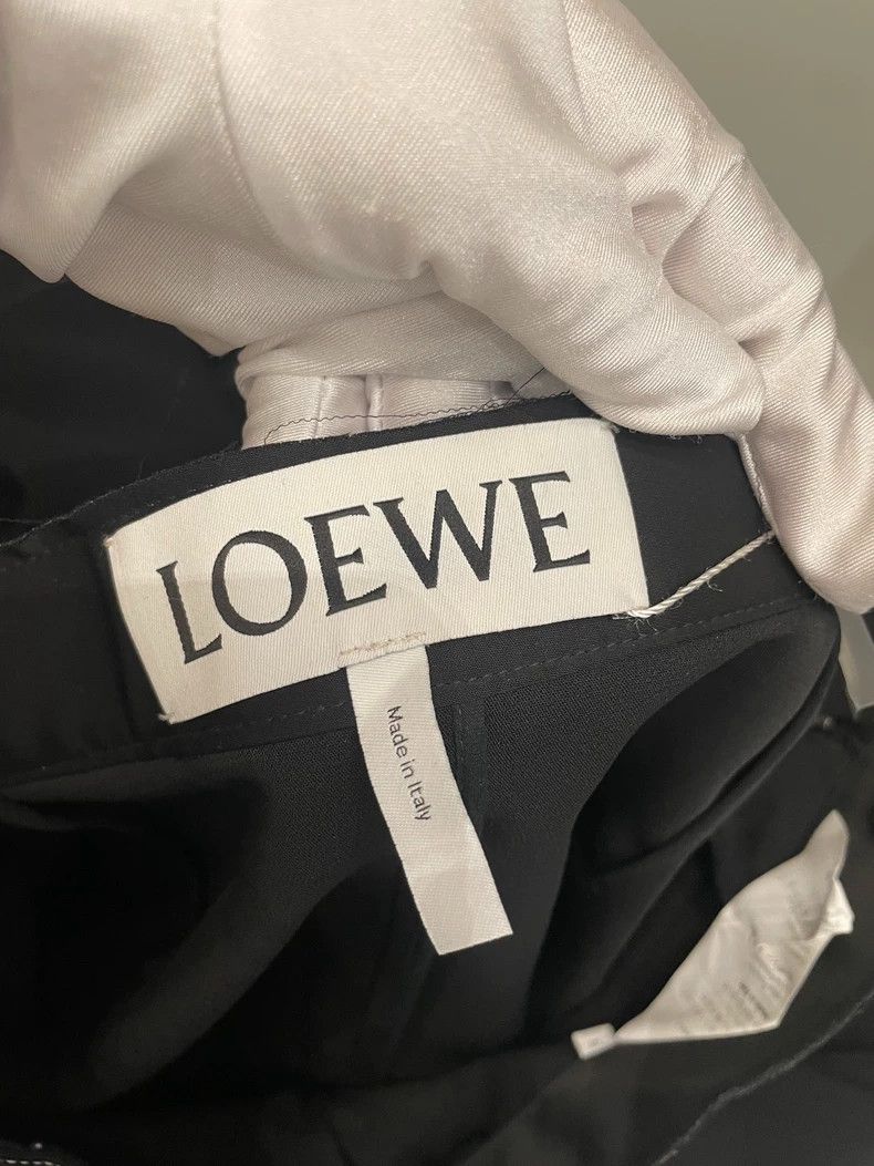 Loewe LOEWE Black polyester wide leg pants Size 25" / US 0 / IT 36 - 3 Thumbnail