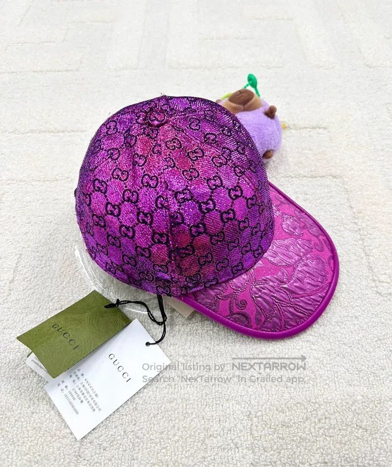 Gucci Gucci Purple full-print double G cap Size ONE SIZE - 2 Thumbnail