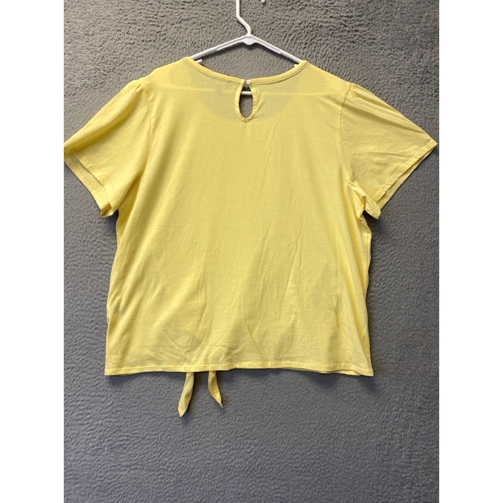 Nautica Nautica Tie Front Blouse Top Shirt Yellow XXL Crop Length /33-81 Size XXL / US 16-18 / IT 52-54 - 8 Thumbnail