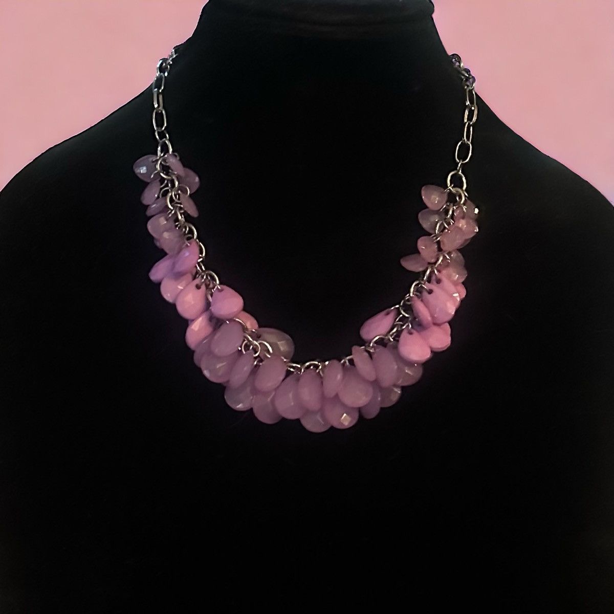 Other Purple cluster teardrop necklace Size ONE SIZE - 1 Thumbnail