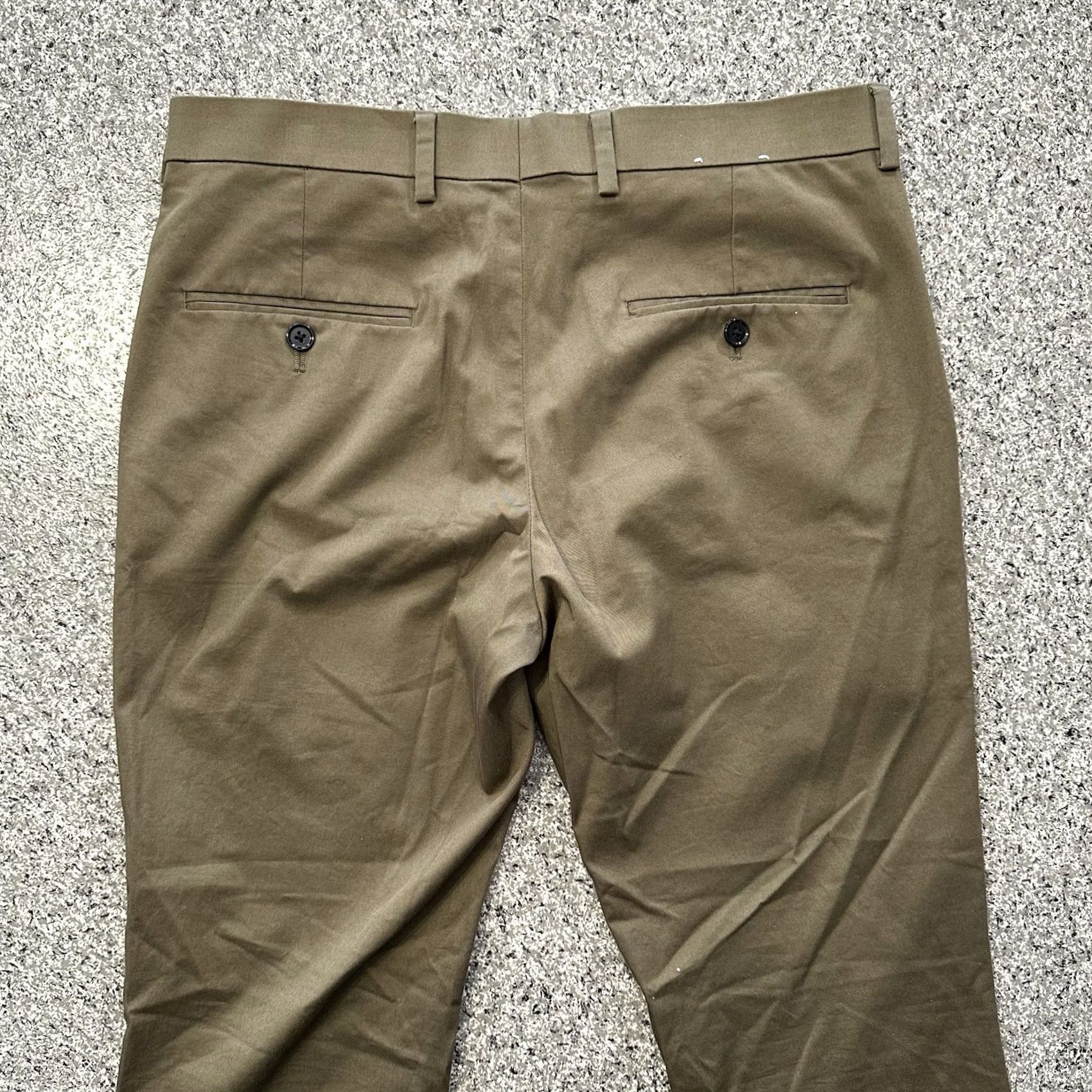 Express Express Dress Pants Mens 30x27 Brown Slim Tapered Khaki Organic Cotton Dress Pants Mens Brown Slim 30 27 Express Size US 30 / EU 46 - 4 Thumbnail