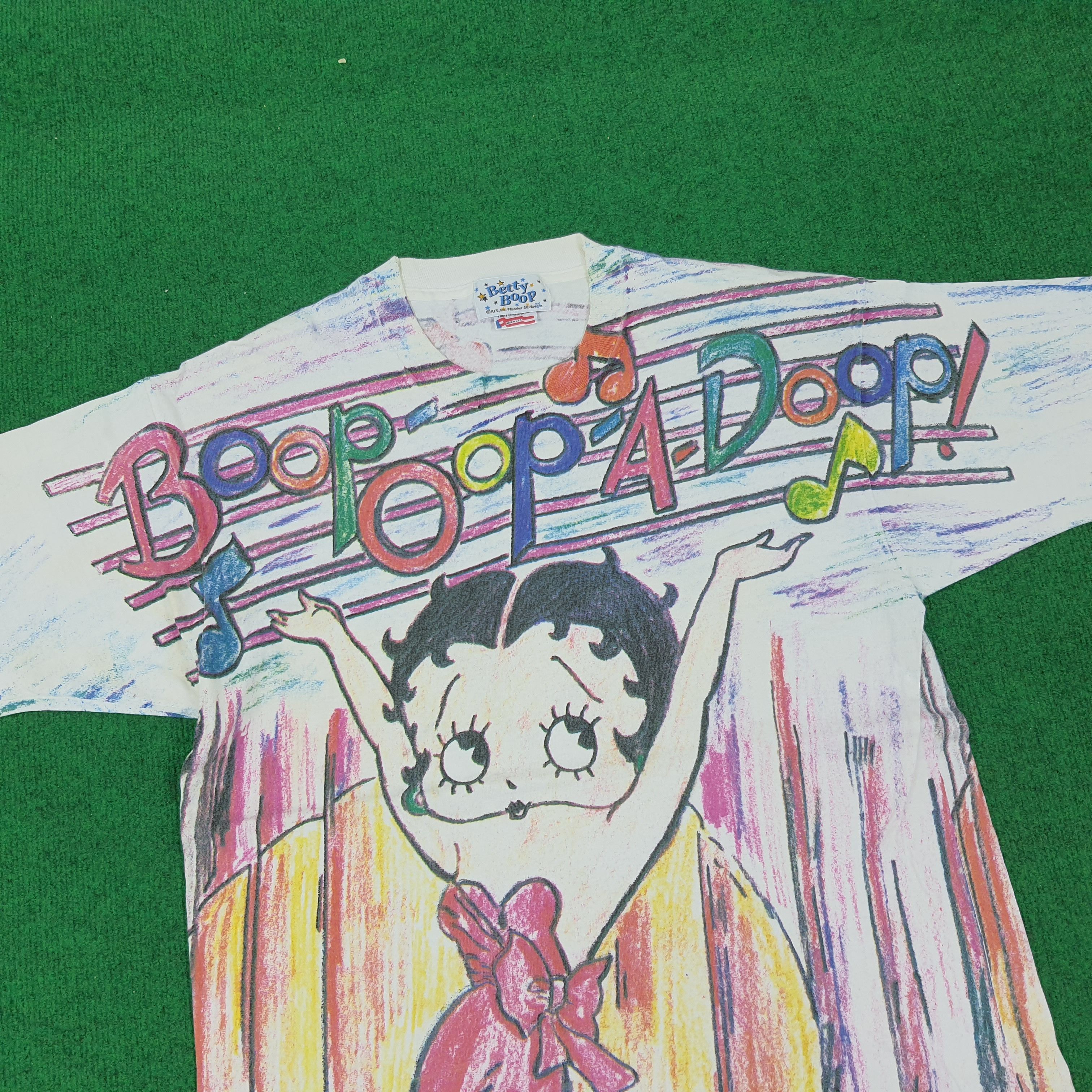 Vintage Vintage Betty Boop Overprinted Tshirt Size US M / EU 48-50 / 2 - 2 Thumbnail