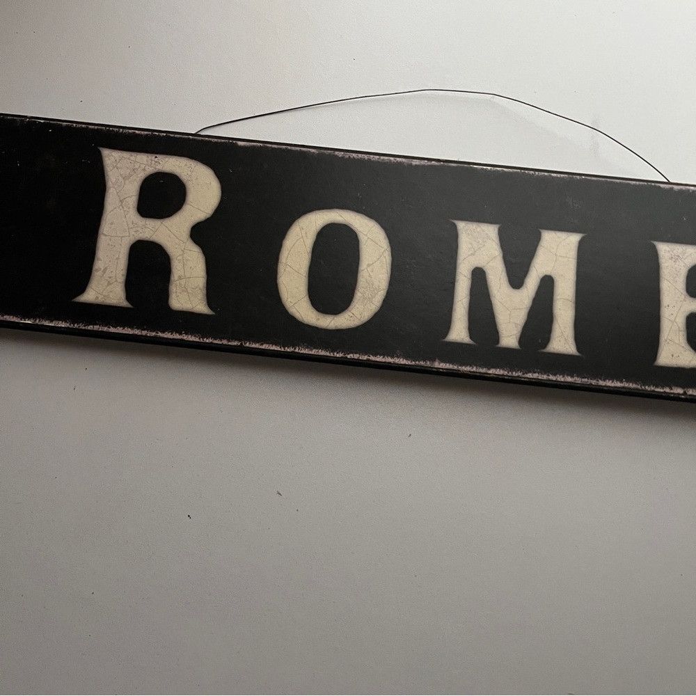Panhandle Slim Rome Italy Hanging Wooden Sign, Wall Dcor for Home Office Size ONE SIZE - 1 Thumbnail