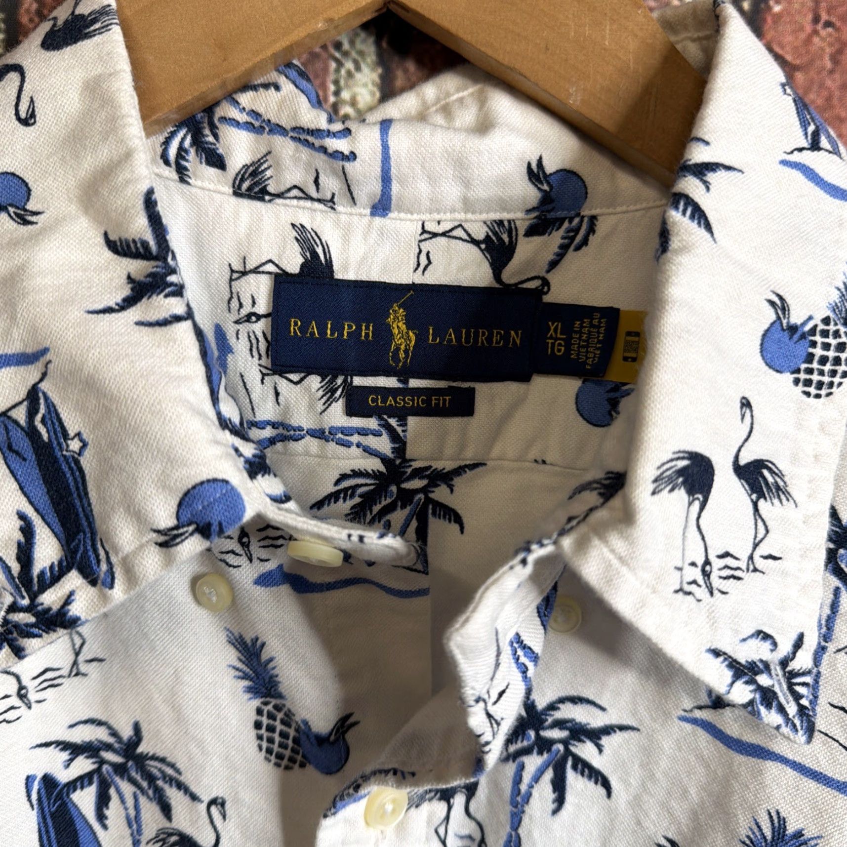 Polo Ralph Lauren Ralph Lauren Polo Shirt XL White Classic Fit Floral Hawaiian Pineapples Flamingos Size US XL / EU 56 / 4 - 3 Thumbnail