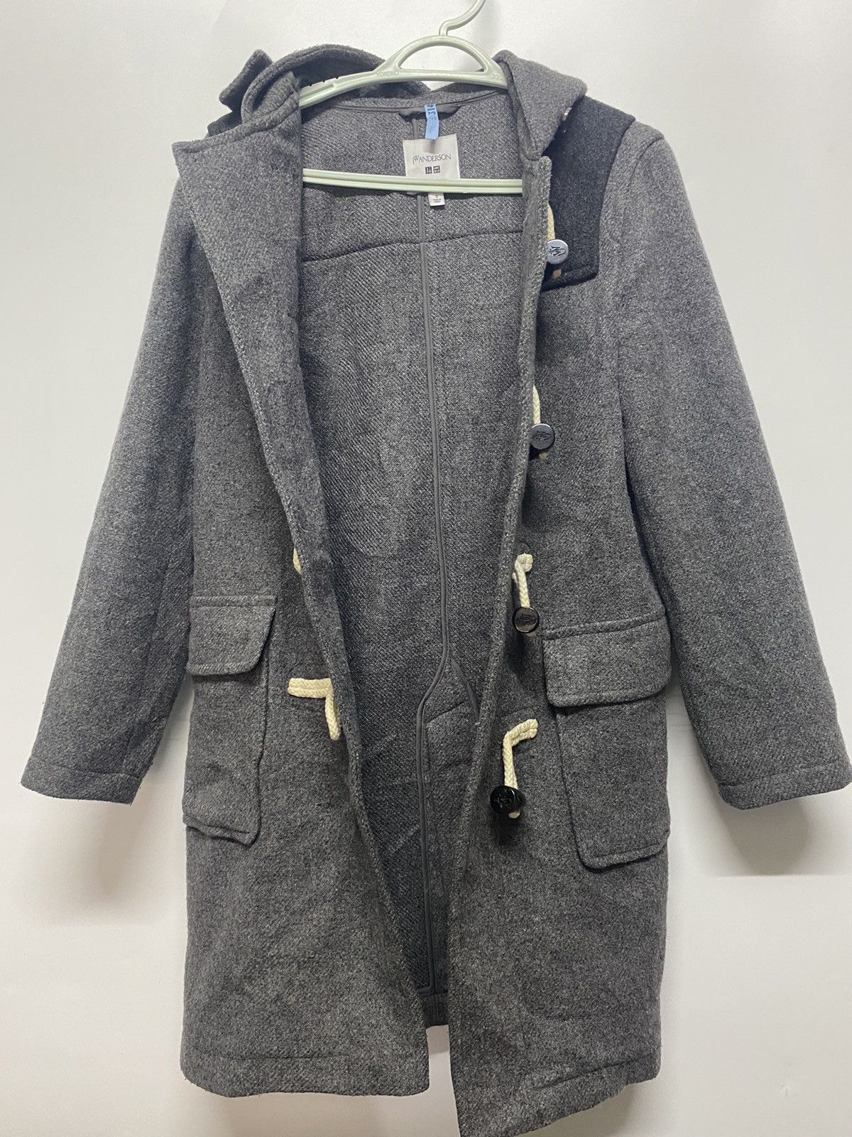 JW Anderson × Japanese Brand × Uniqlo Uniqlo x JW Anderson Wool Duffle Coat Hoodie Jacket Size S / US 4 / IT 40 - 4 Thumbnail