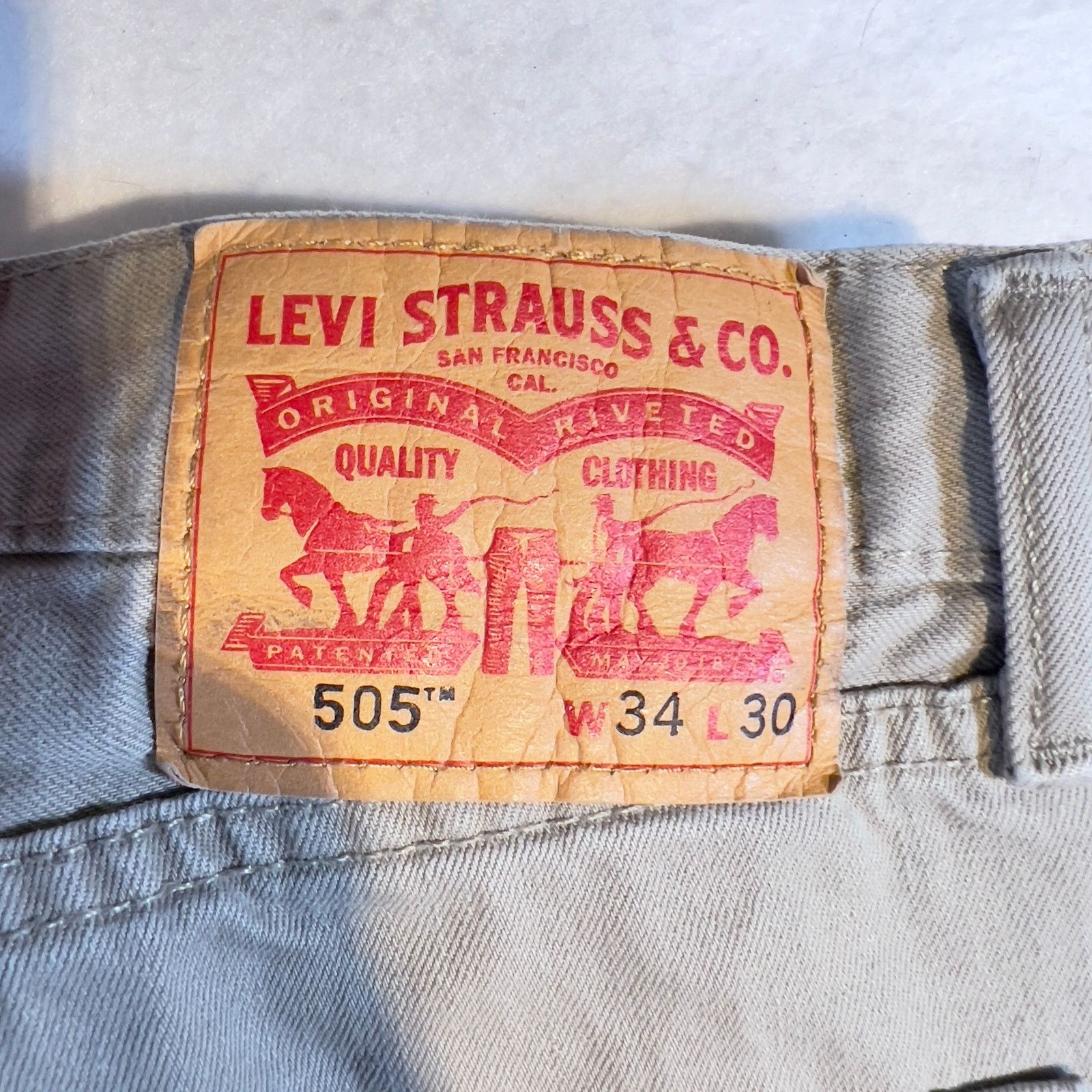 Levi's Levi's 505 Jeans Men 34W x 30L Brown Straight Leg 00505-0718 Size US 34 / EU 50 - 2 Thumbnail