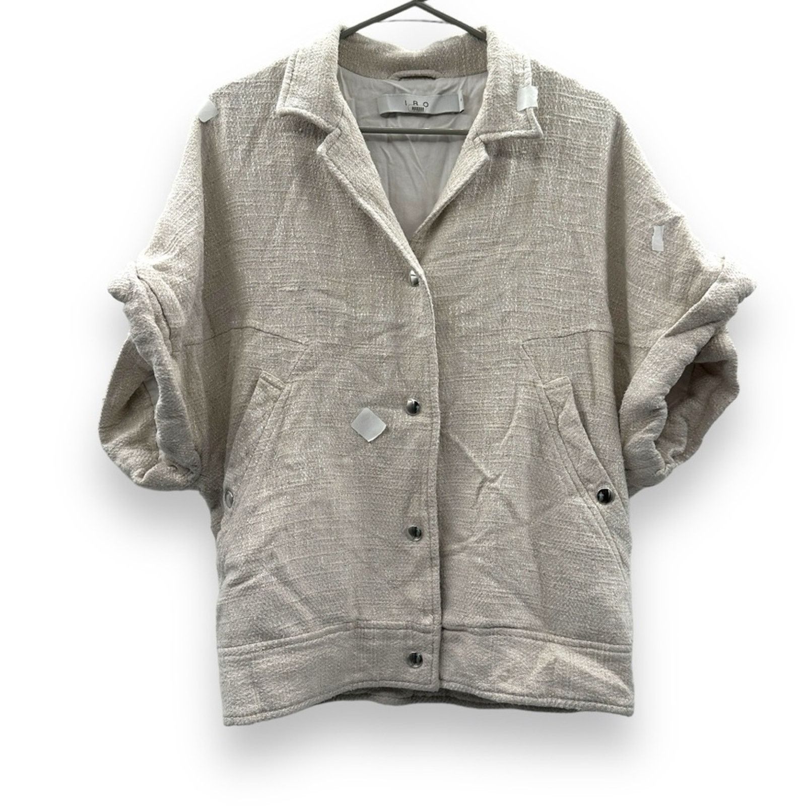Iro RTR Iro Ilija Wide Short Sleeve Snap Oversized Knit Jacket Size S / US 4 / IT 40 - 3 Thumbnail