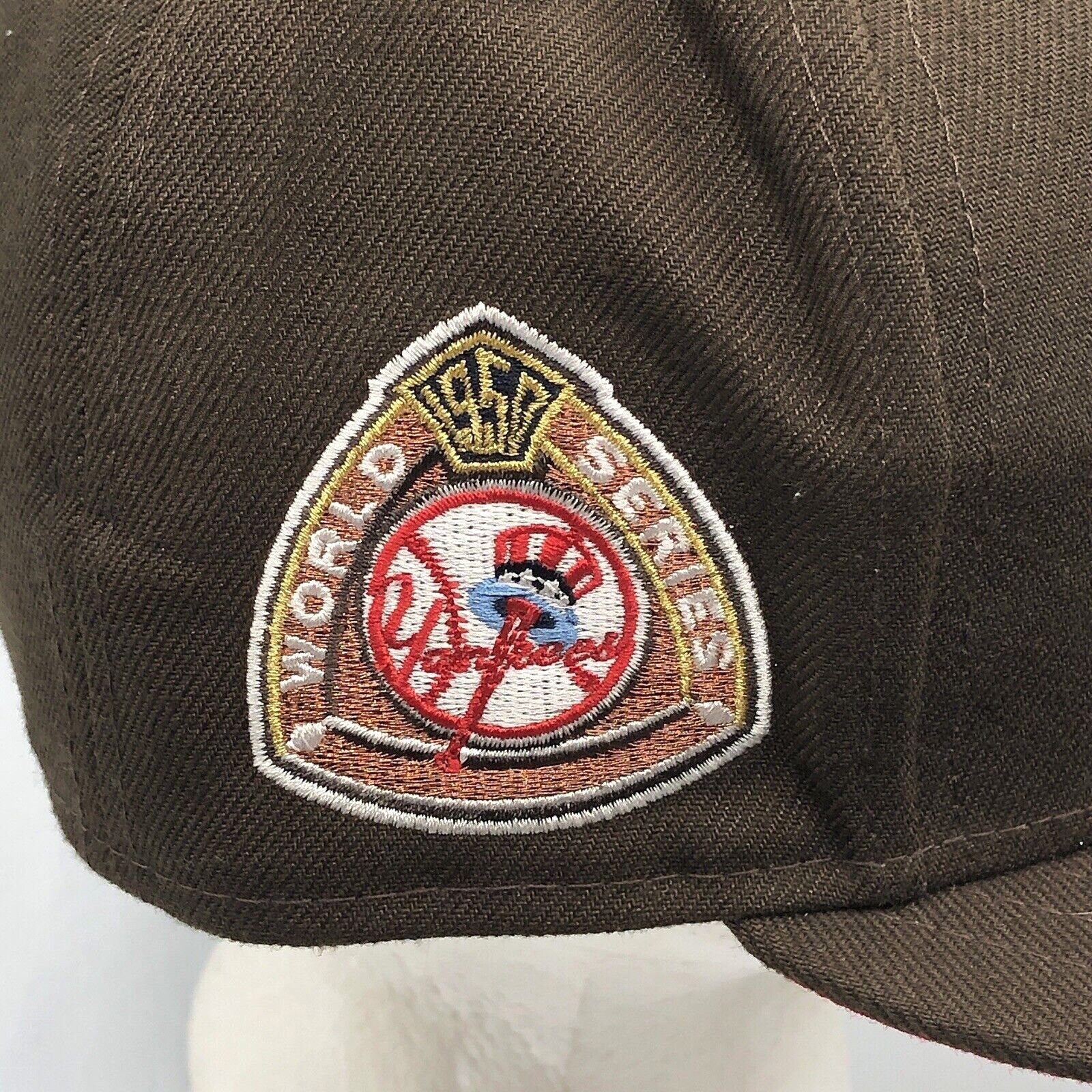 New Era New York Yankees New Era 1950 World Series Brown Fitted Hat Size ONE SIZE - 3 Thumbnail