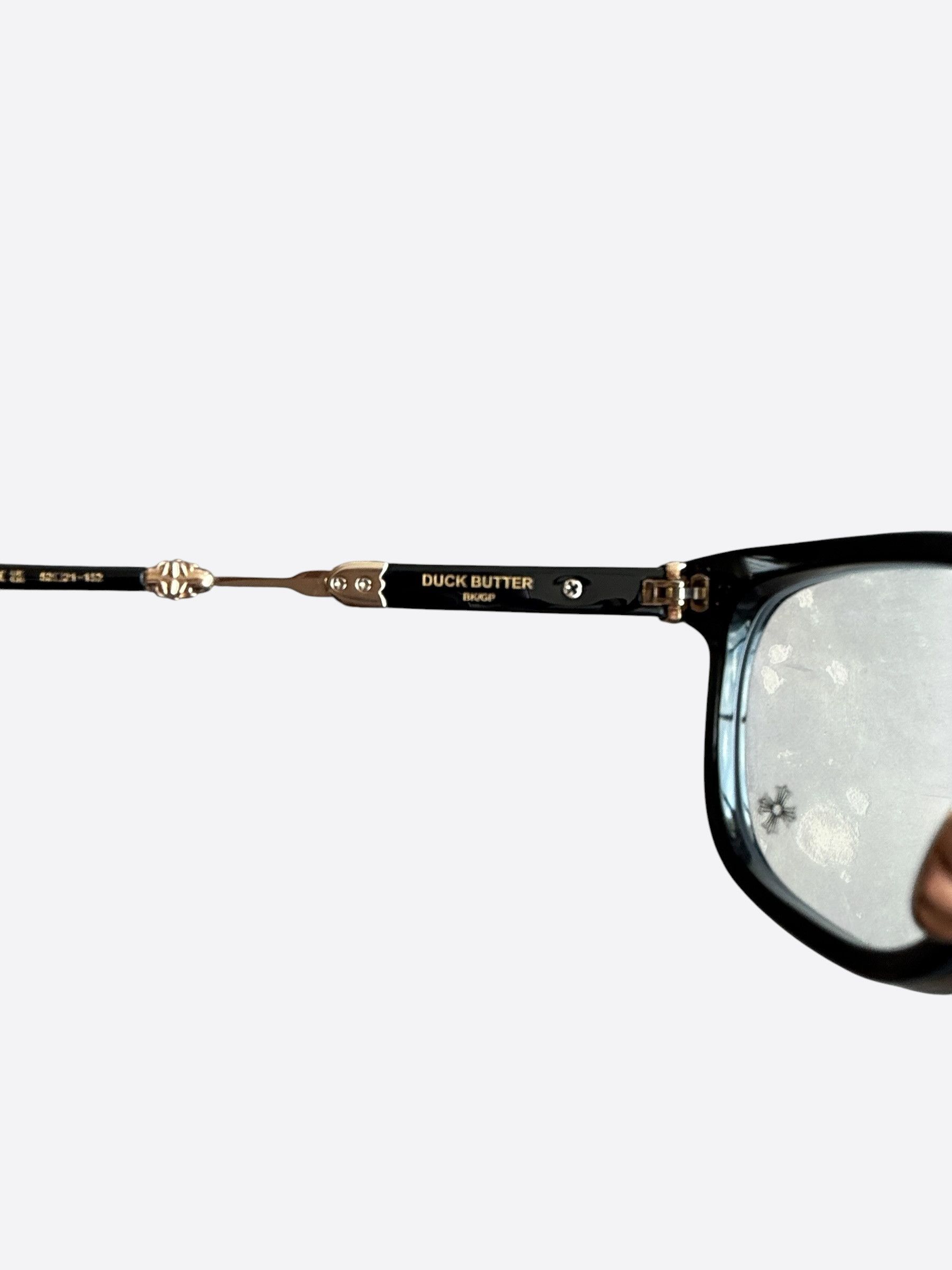 Chrome Hearts Chrome Hearts Black & Gold Duck Butter Glasses Size ONE SIZE - 4 Thumbnail