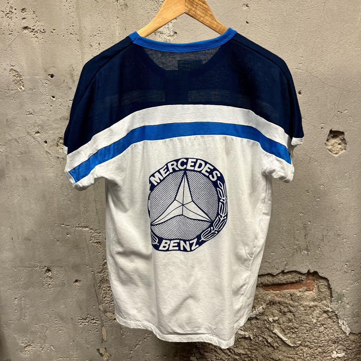 Mercedes-Benz Vintage 1970s Mercedes Benz Made in Italy T-Shirt Large L Size US L / EU 52-54 / 3 - 3 Thumbnail