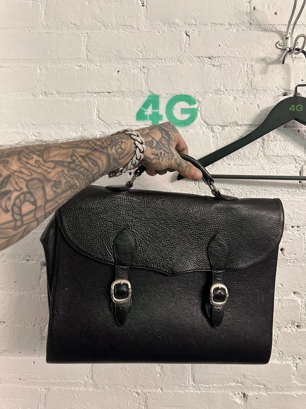 Chrome Hearts CHROME HEARTS STUDDED LEATHER BRIEFCASE BAG Size ONE SIZE - 3 Thumbnail