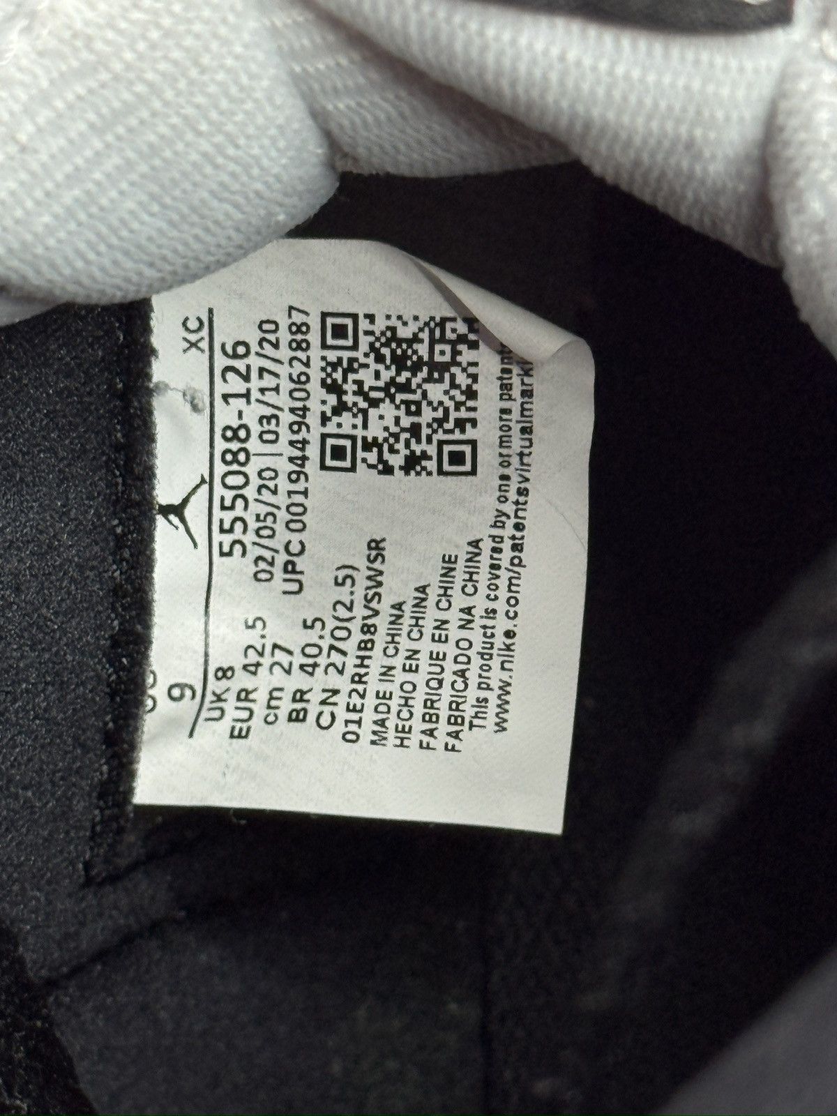 Jordan Brand Jordan 1 High OG “Smoke Grey” – Size 9 Size US 9 / EU 42 - 6 Thumbnail