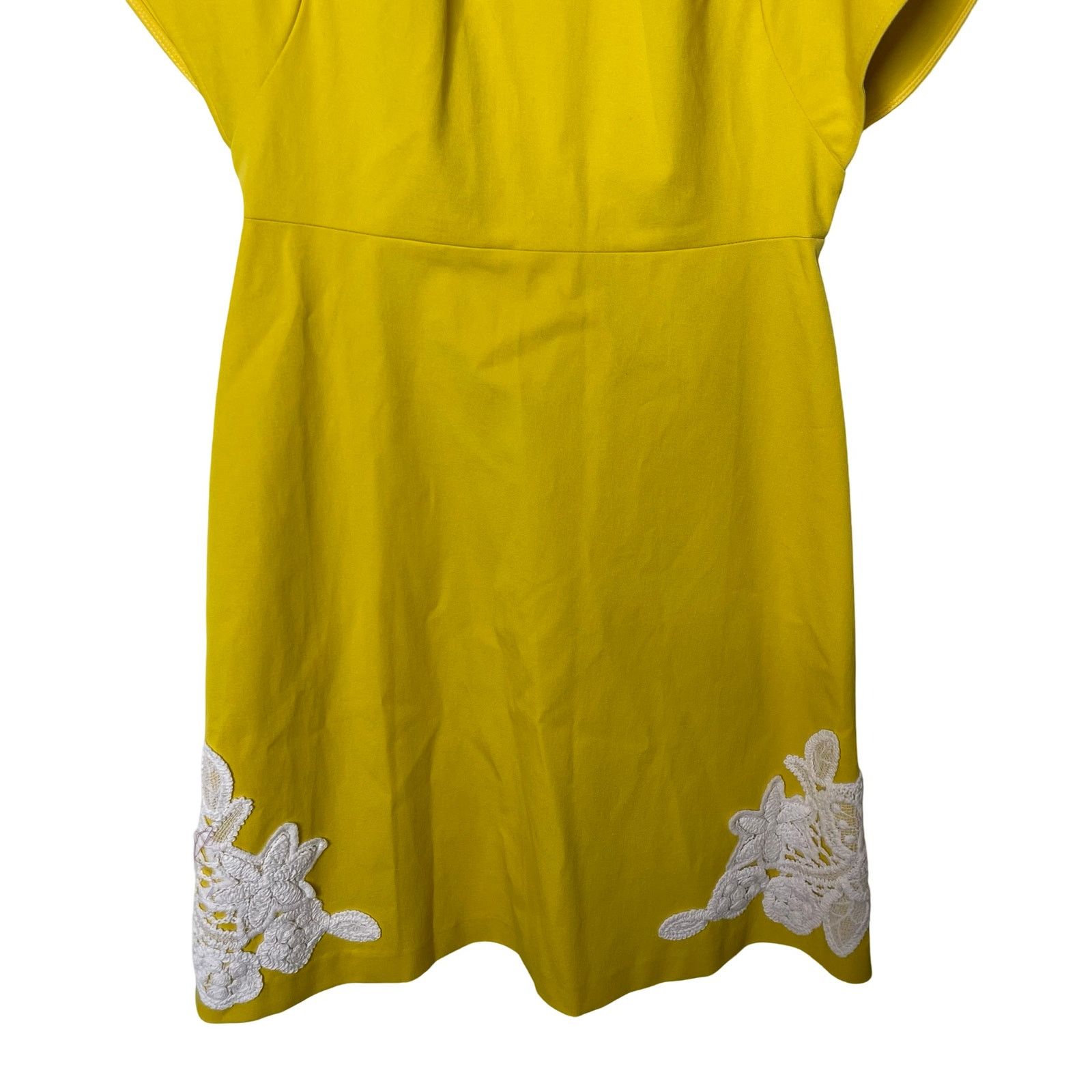Lela Rose Pearl by Lela Rose Stretch Cotton Lace crochet Detail Dress Size XS / US 0-2 / IT 36-38 - 5 Thumbnail