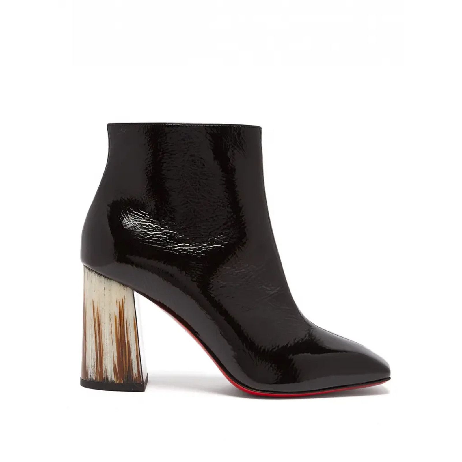 Christian Louboutin Christian Louboutin Hilconico 85 Black Patent Block Corne Size US 5.5 / IT 35.5 - 3 Thumbnail