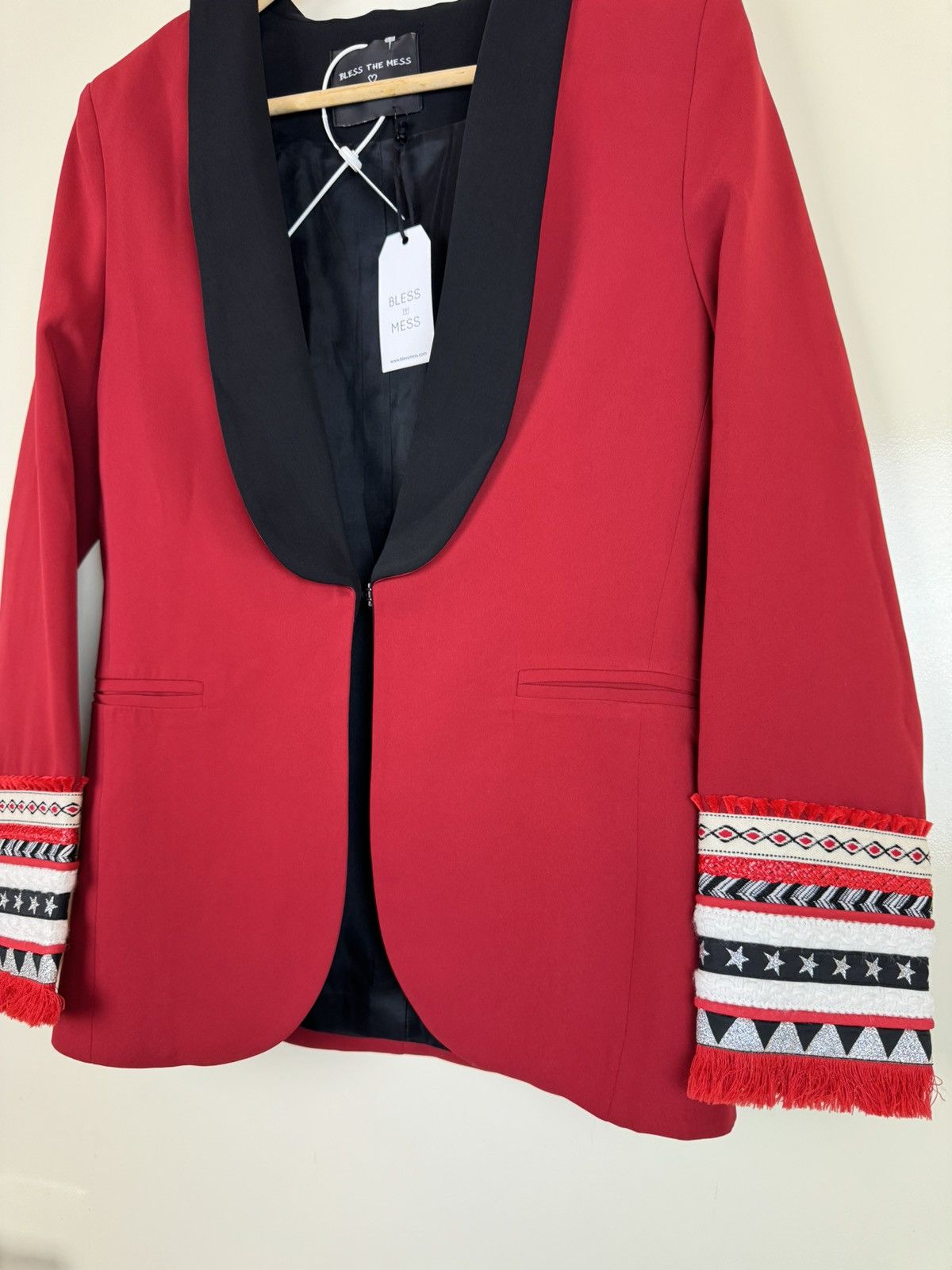 Chiara Ferragni Bless the mess blonde salad Chiara ferragni wool Blazer red Size S / US 4 / IT 40 - 4 Thumbnail